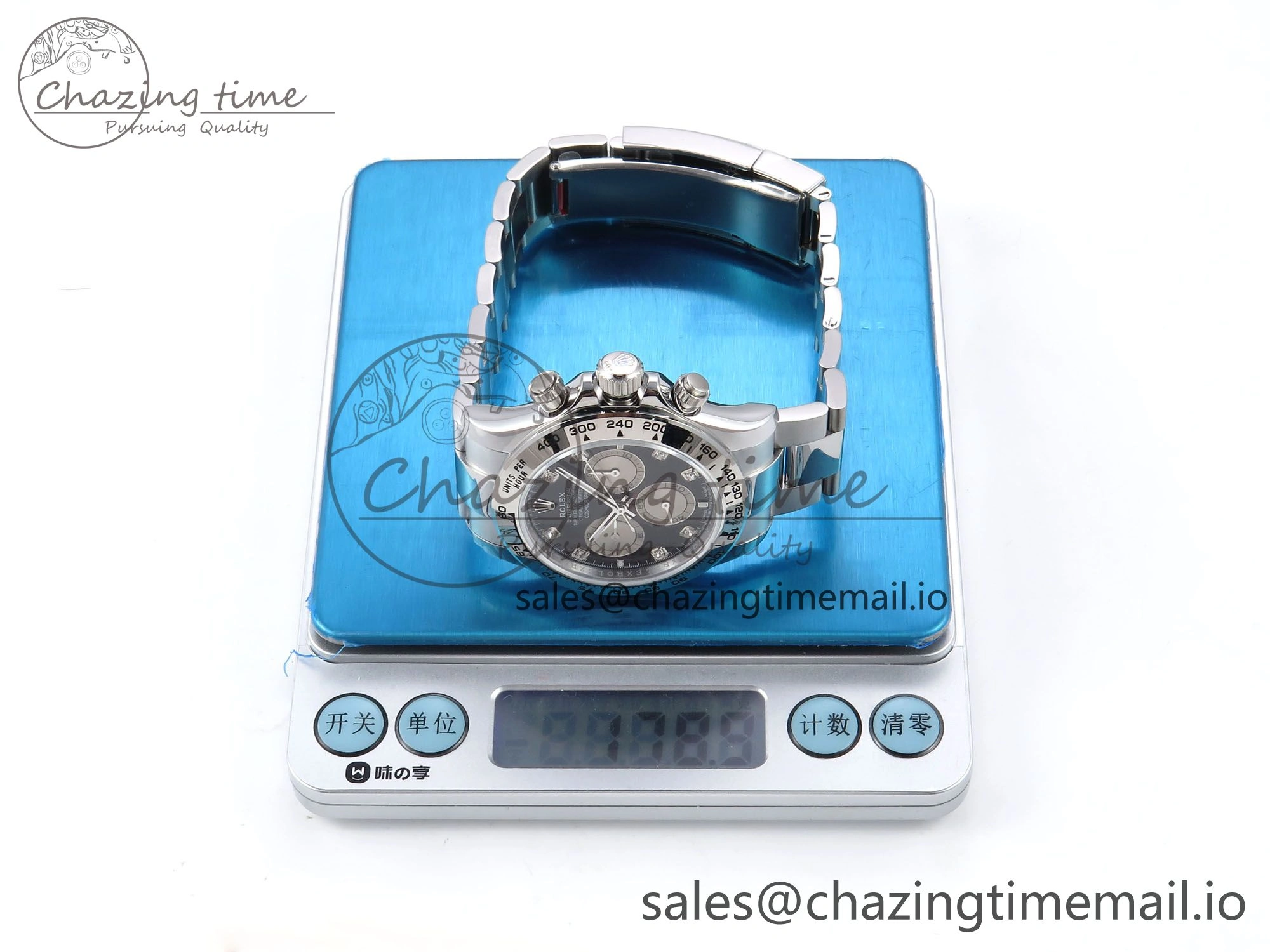 Daytona 126509 QF 1:1 Best Edition Black Silver Diamonds Dial on SS Bracelet SH4131 V6 (Gain Weight）