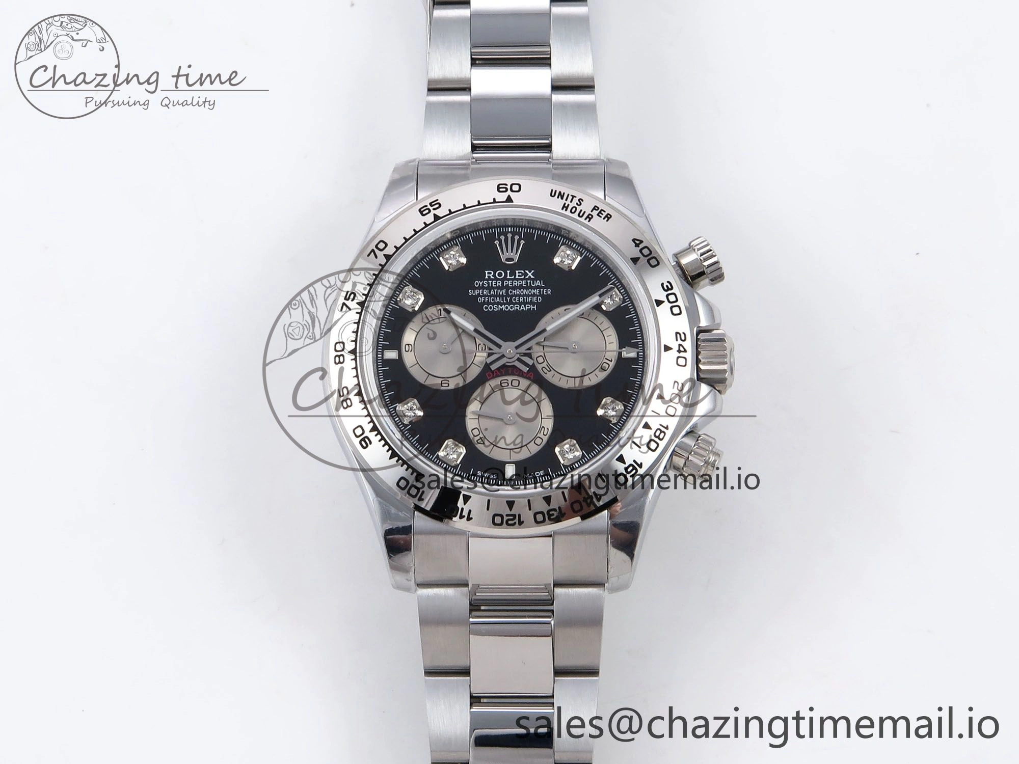 Daytona 126509 QF 1:1 Best Edition Black Silver Diamonds Dial on SS Bracelet SH4131 V6 (Gain Weight）