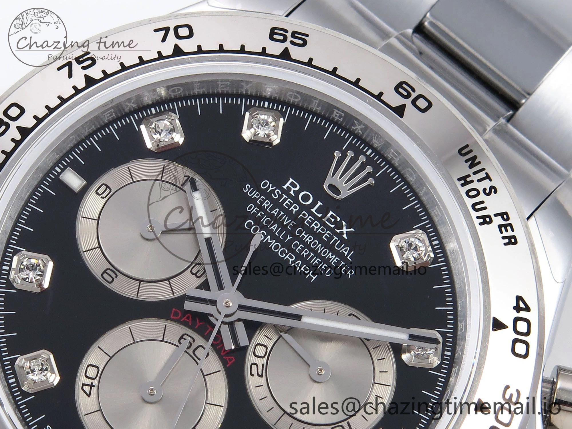 Daytona 126509 QF 1:1 Best Edition Black Silver Diamonds Dial on SS Bracelet SH4131 V6 (Gain Weight）