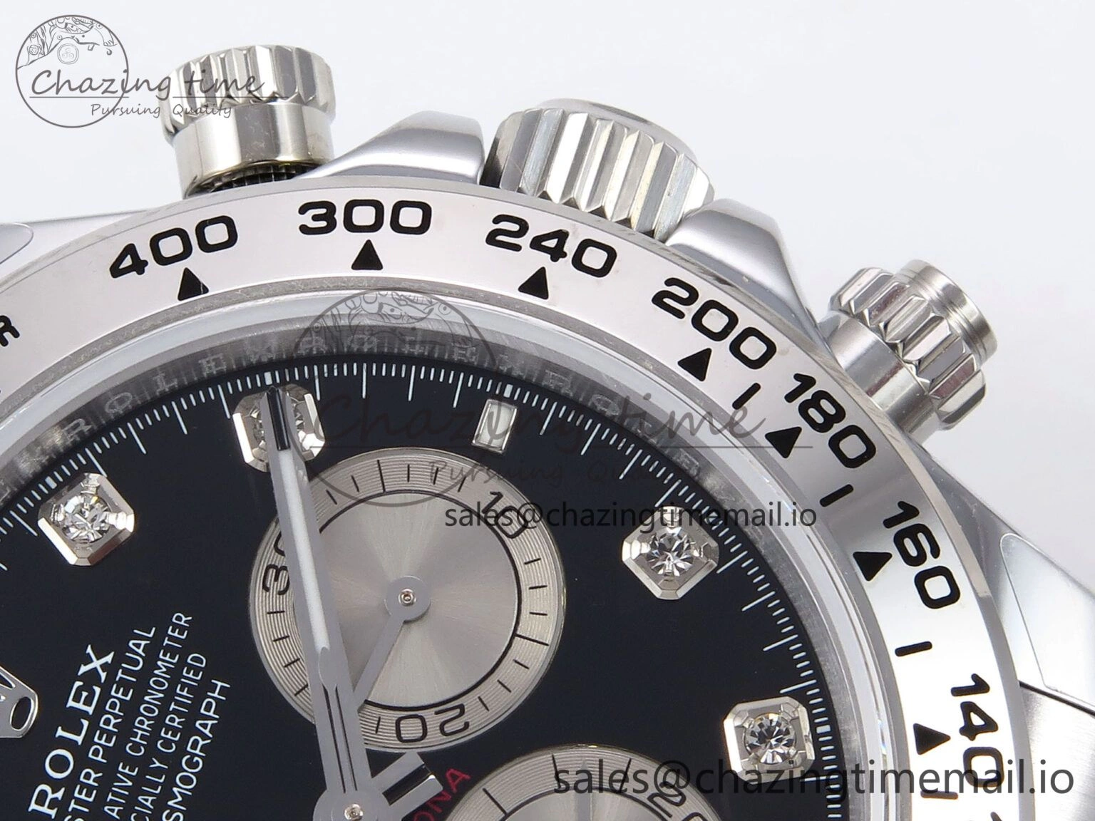 Daytona 126509 QF 1:1 Best Edition Black Silver Diamonds Dial on SS Bracelet SH4131 V6 (Gain Weight）