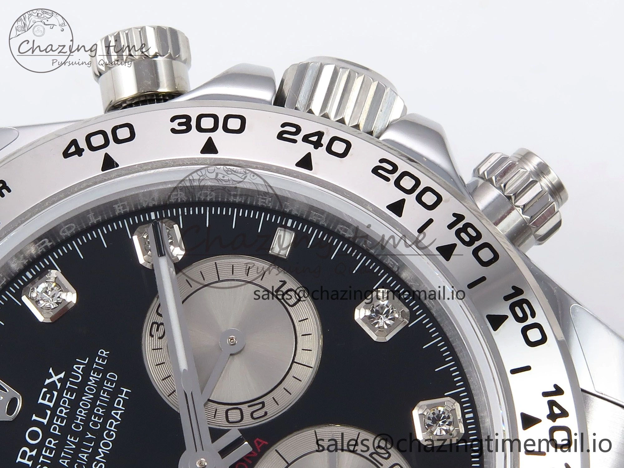 Daytona 126509 QF 1:1 Best Edition Black Silver Diamonds Dial on SS Bracelet SH4131 V6 (Gain Weight）