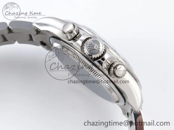 Daytona 126509 QF 1:1 Best Edition Black Silver Diamonds Dial on SS Braclet SH4131 V5