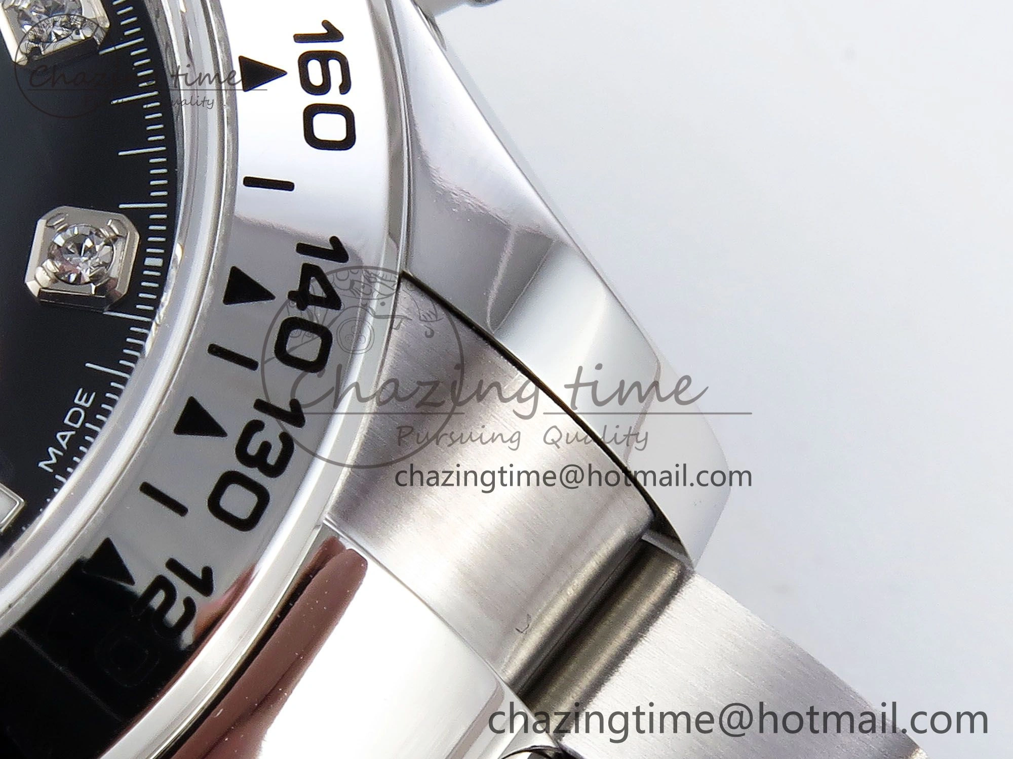 Daytona 126509 QF 1:1 Best Edition Black Silver Diamonds Dial on SS Braclet SH4131 V5