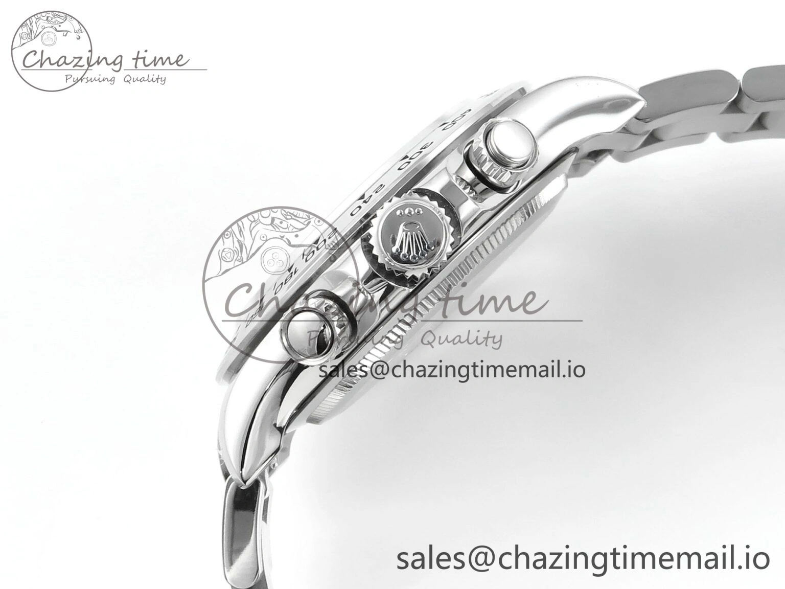 Daytona 126509 QF 1:1 Best Edition Black Silver Diamonds Dial on SS Braclet SH4131 V5