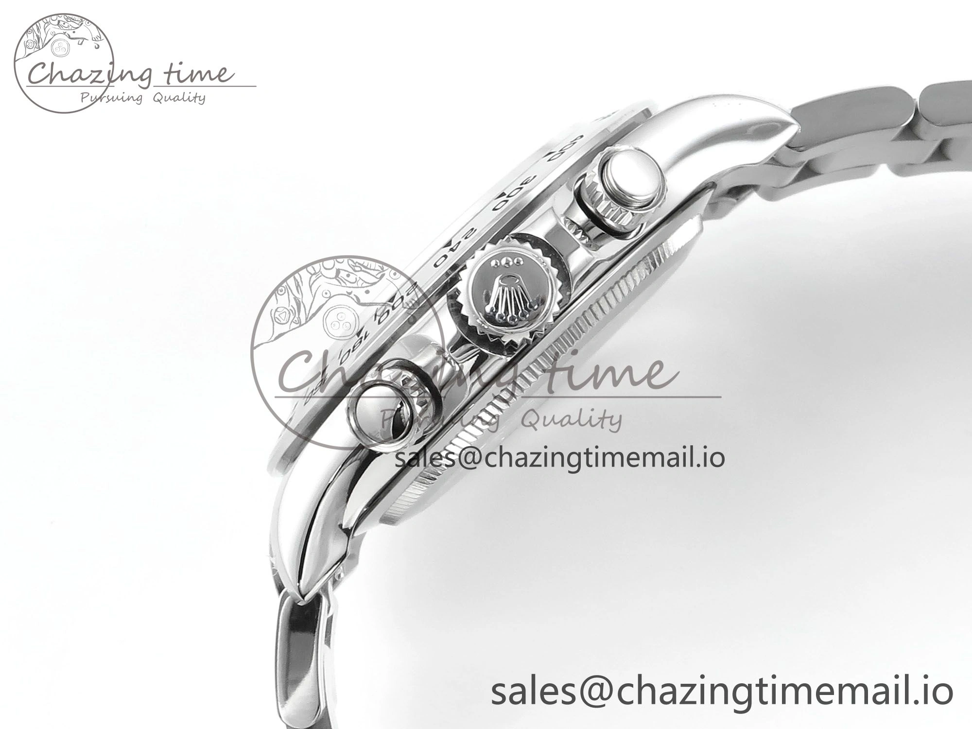Daytona 126509 QF 1:1 Best Edition Black Silver Diamonds Dial on SS Braclet SH4131 V5
