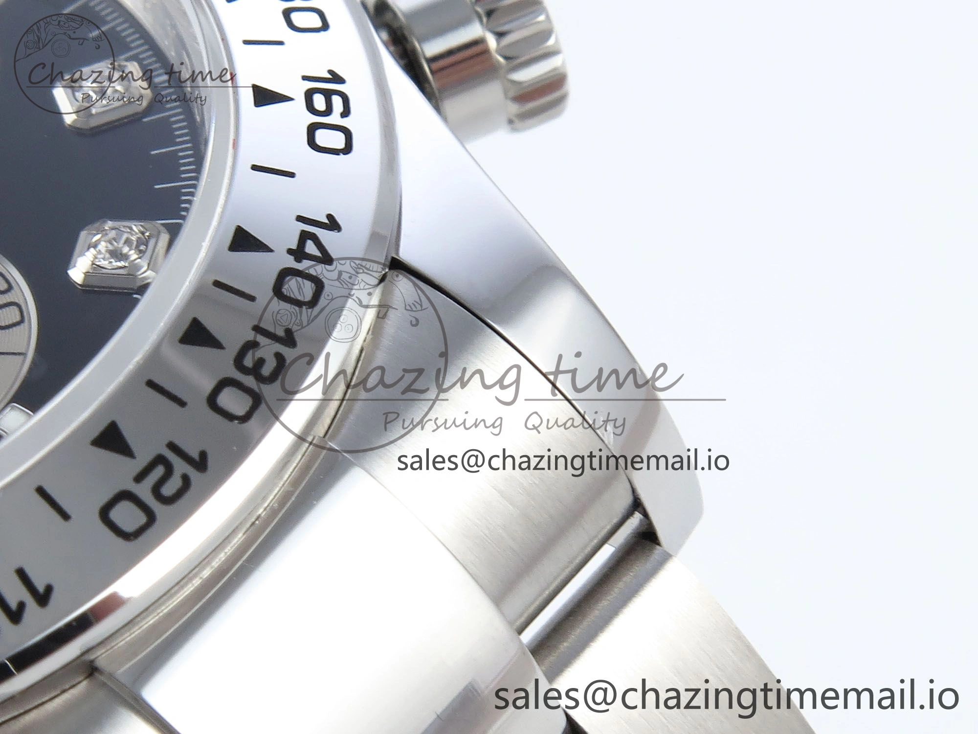 Daytona 126509 QF 1:1 Best Edition Black Silver Diamonds Dial on SS Braclet SH4131 V5