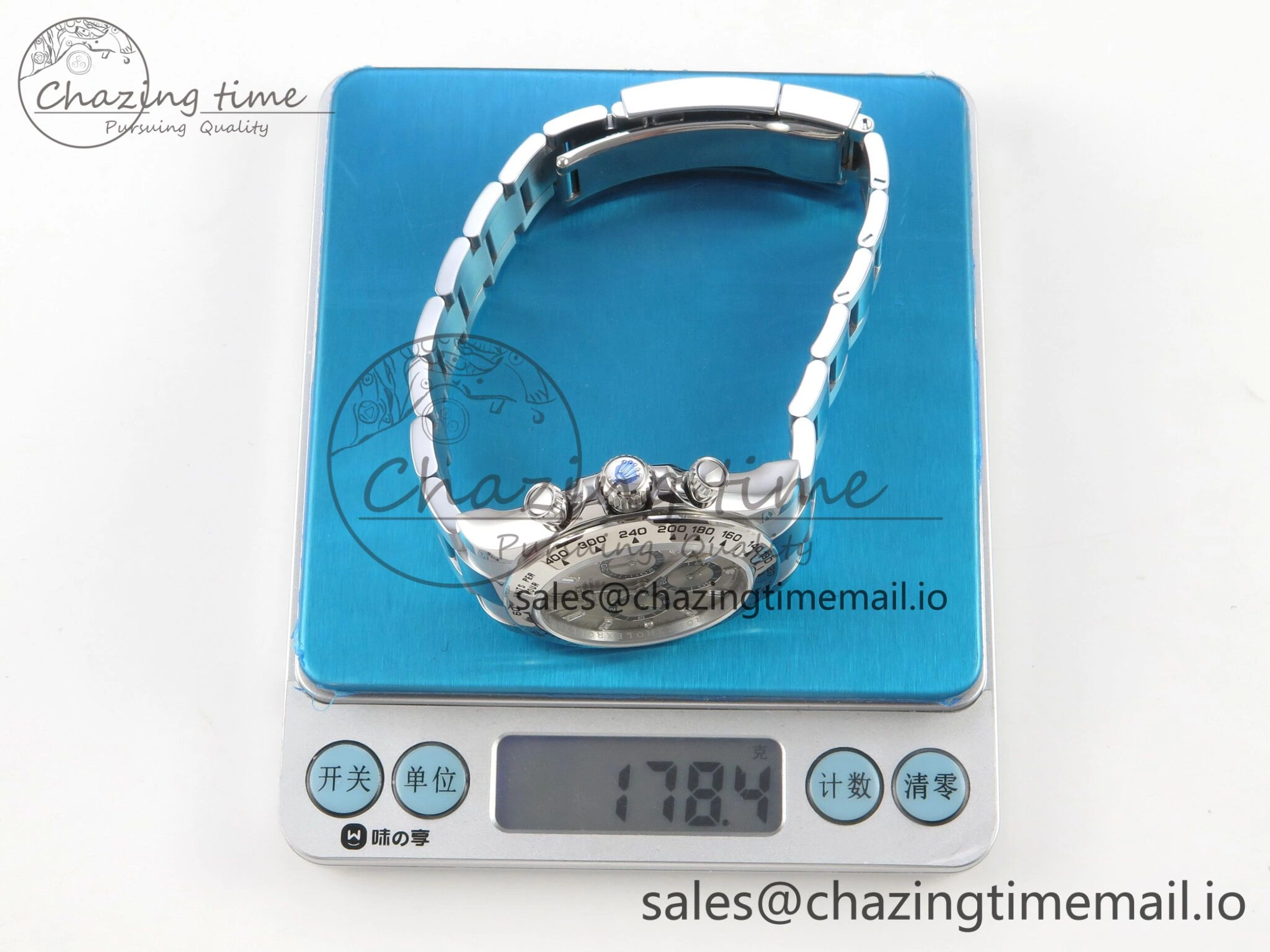 Daytona 126509 QF 1:1 Best Edition Gray Dia Crystal Marker on SS Bracelet SH4131 V6 (Gain Weight)