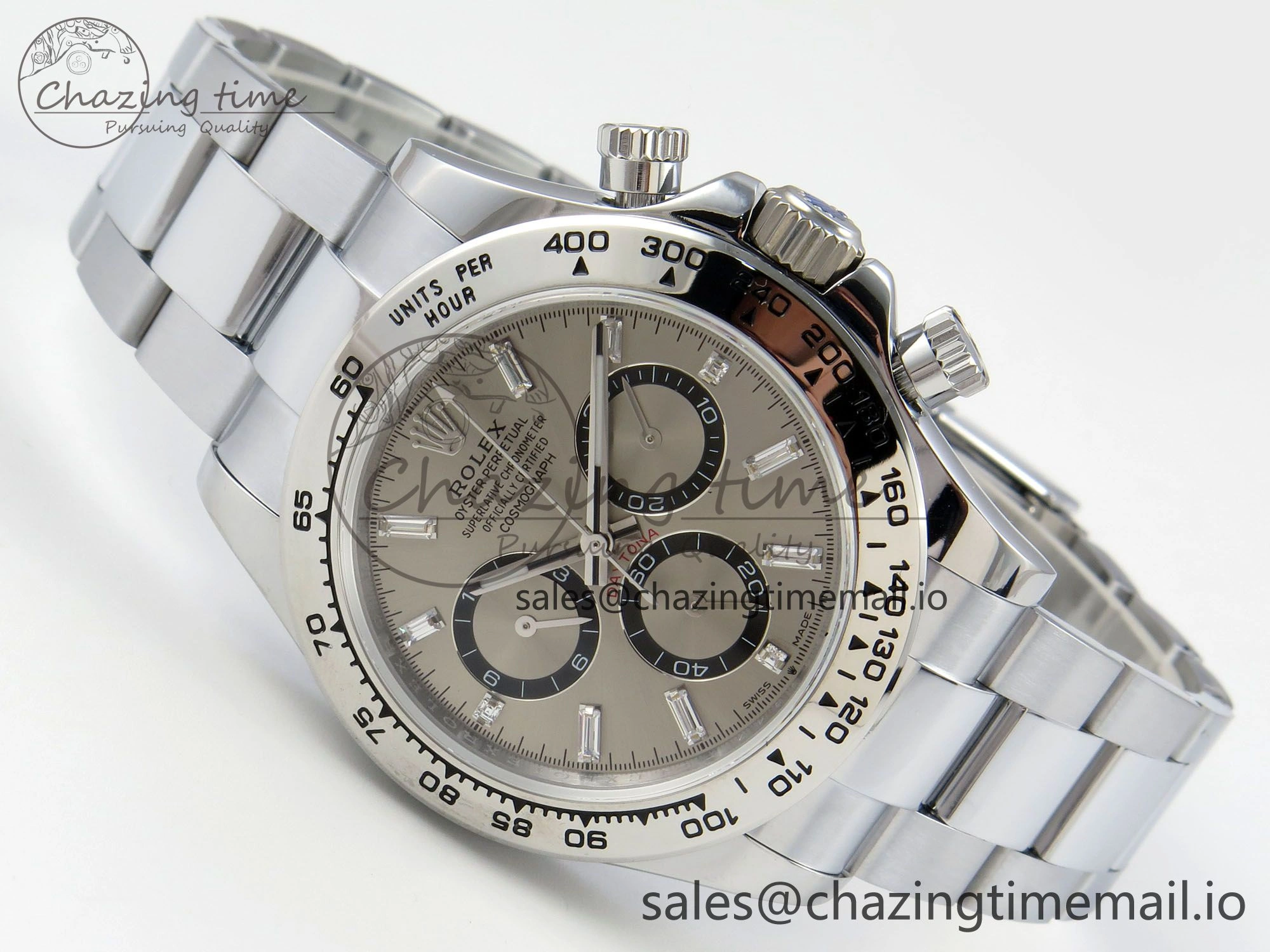 Daytona 126509 QF 1:1 Best Edition Gray Dia Crystal Marker on SS Bracelet SH4131 V6 (Gain Weight)