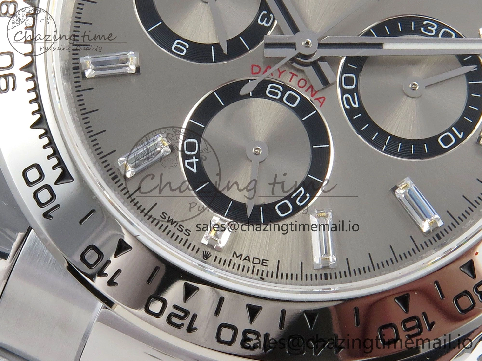Daytona 126509 QF 1:1 Best Edition Gray Dia Crystal Marker on SS Bracelet SH4131 V6 (Gain Weight)