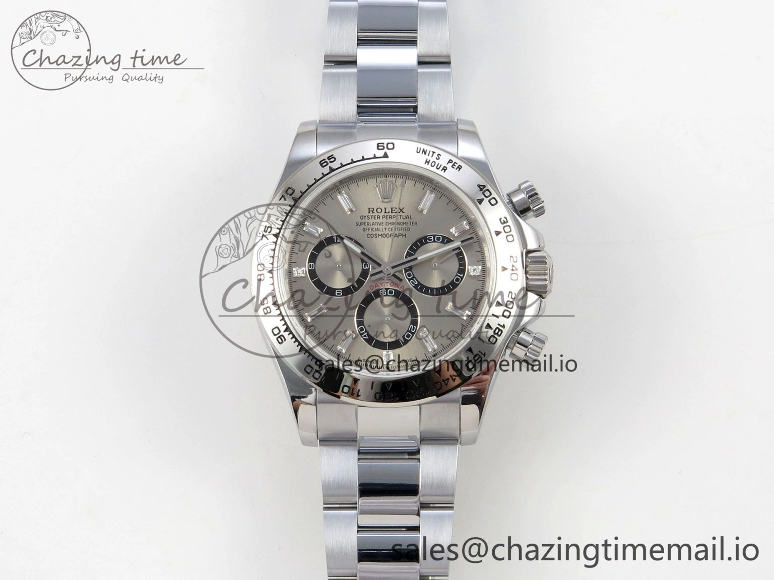 Daytona 126509 QF 1:1 Best Edition Gray Dia Crystal Marker on SS Bracelet SH4131 V6 (Gain Weight)