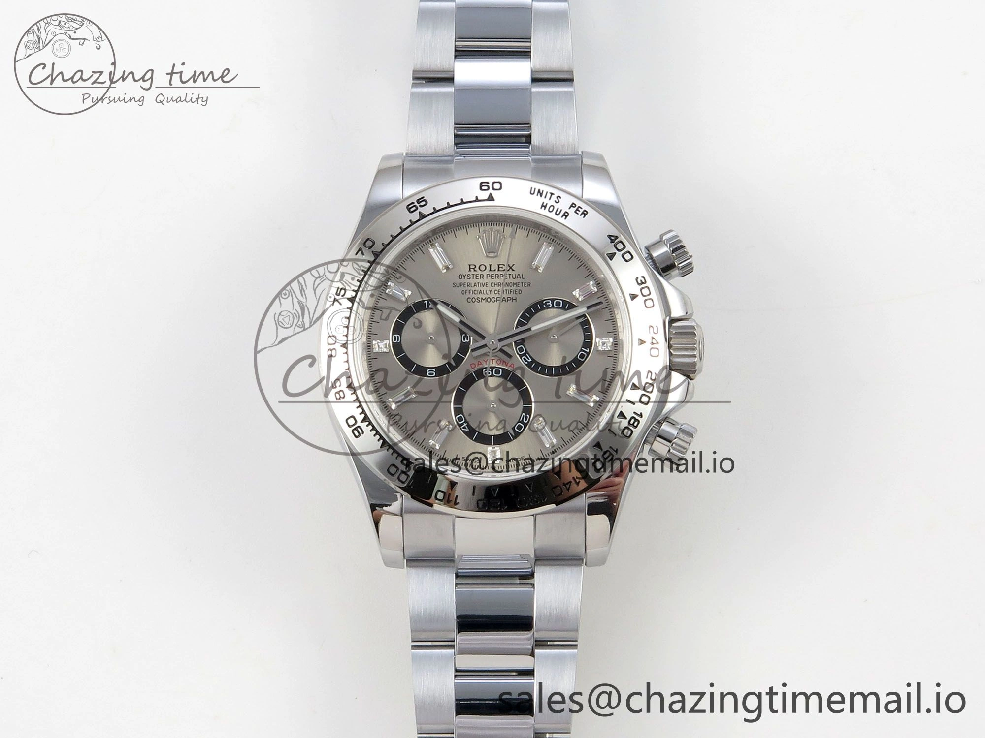 Daytona 126509 QF 1:1 Best Edition Gray Dia Crystal Marker on SS Bracelet SH4131 V6 (Gain Weight)