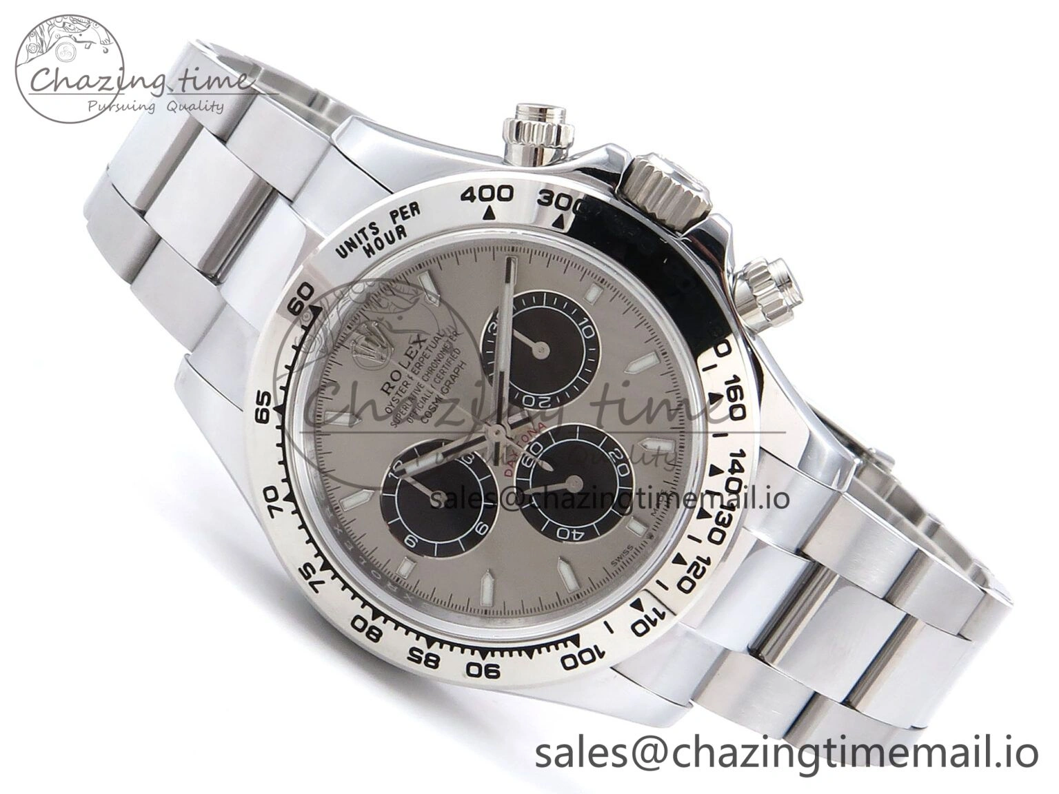 Daytona 126509 QF 1:1 Best Edition Gray Black Dial on SS Bracelet SH4131 V6 (Gain Weight）