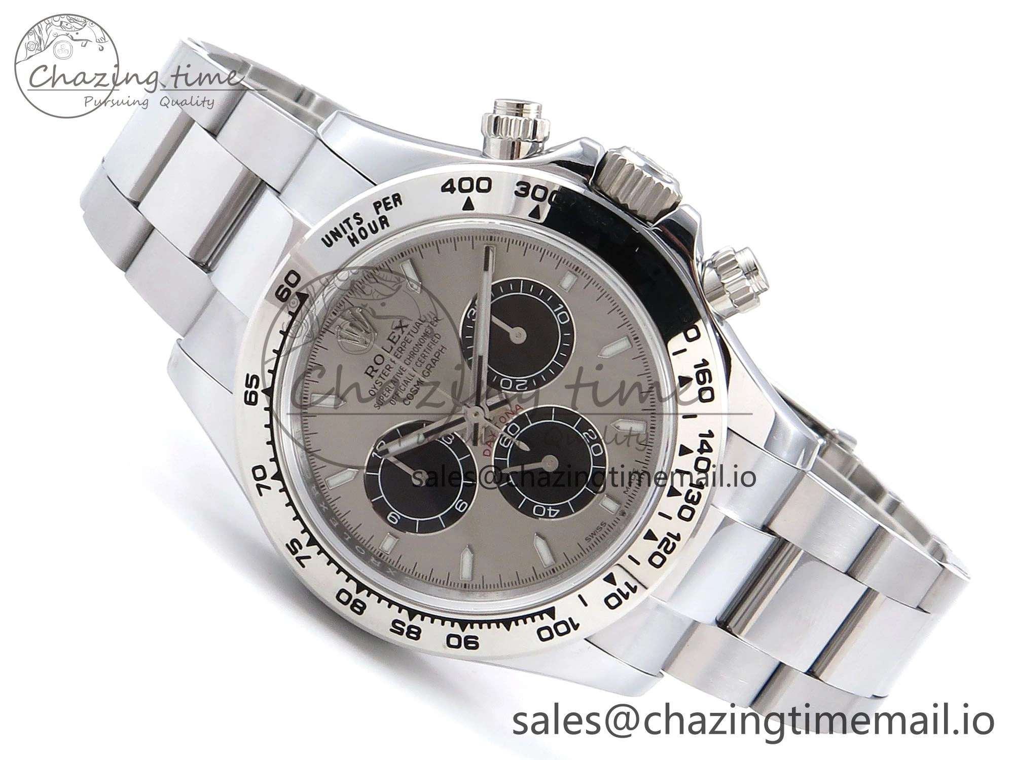Daytona 126509 QF 1:1 Best Edition Gray Black Dial on SS Bracelet SH4131 V6 (Gain Weight）