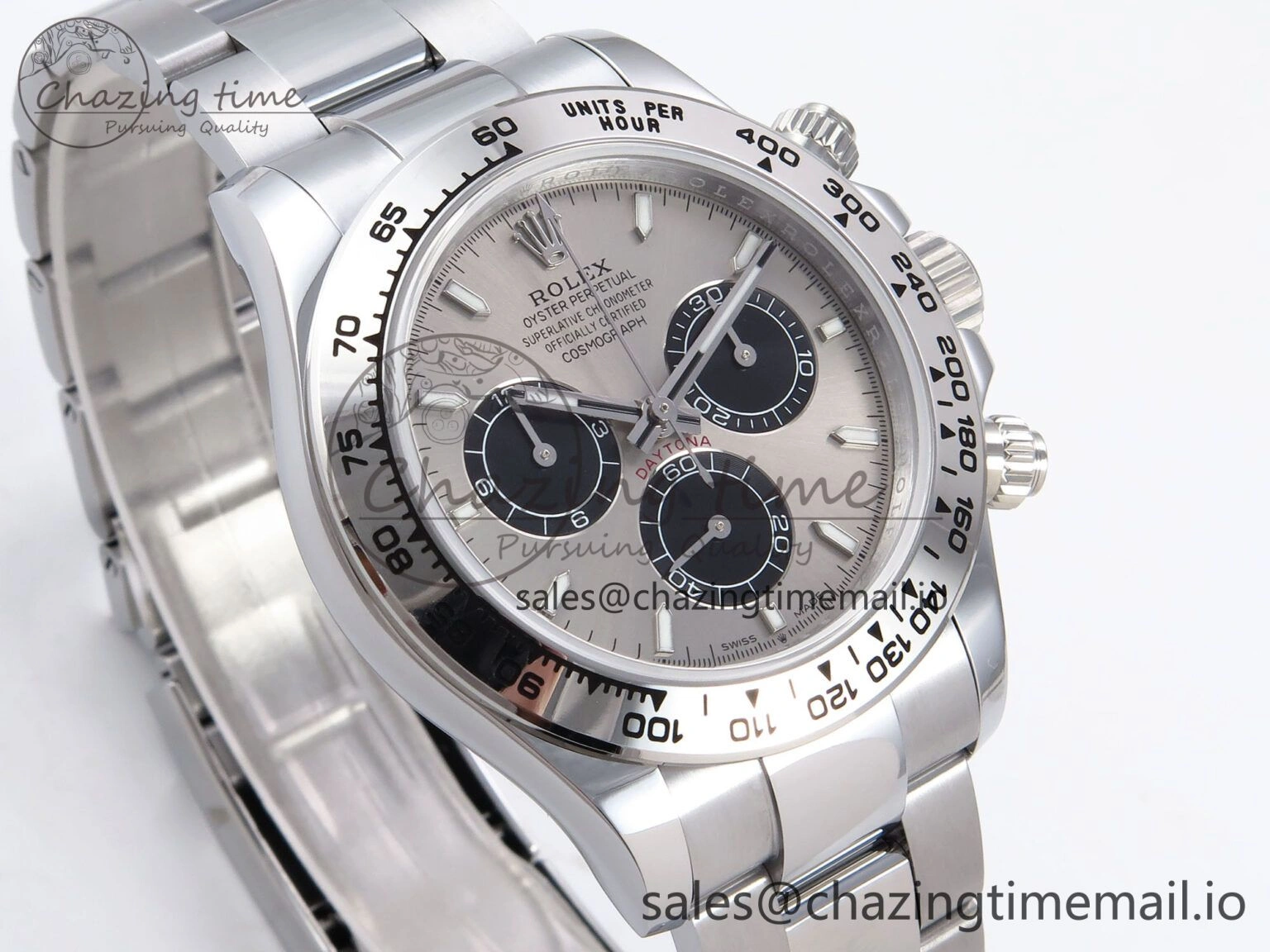 Daytona 126509 QF 1:1 Best Edition Gray Black Dial on SS Bracelet SH4131 V6 (Gain Weight）