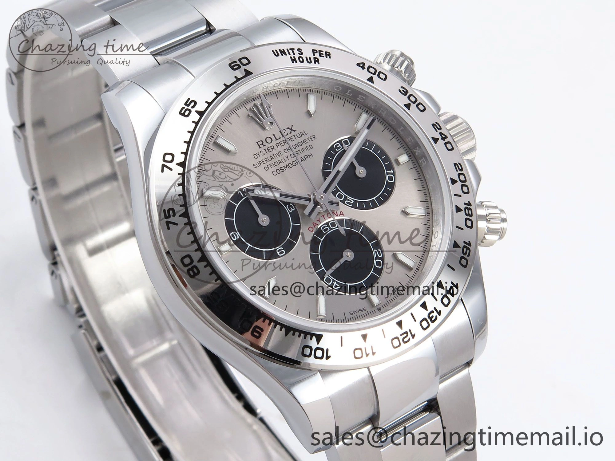 Daytona 126509 QF 1:1 Best Edition Gray Black Dial on SS Bracelet SH4131 V6 (Gain Weight）