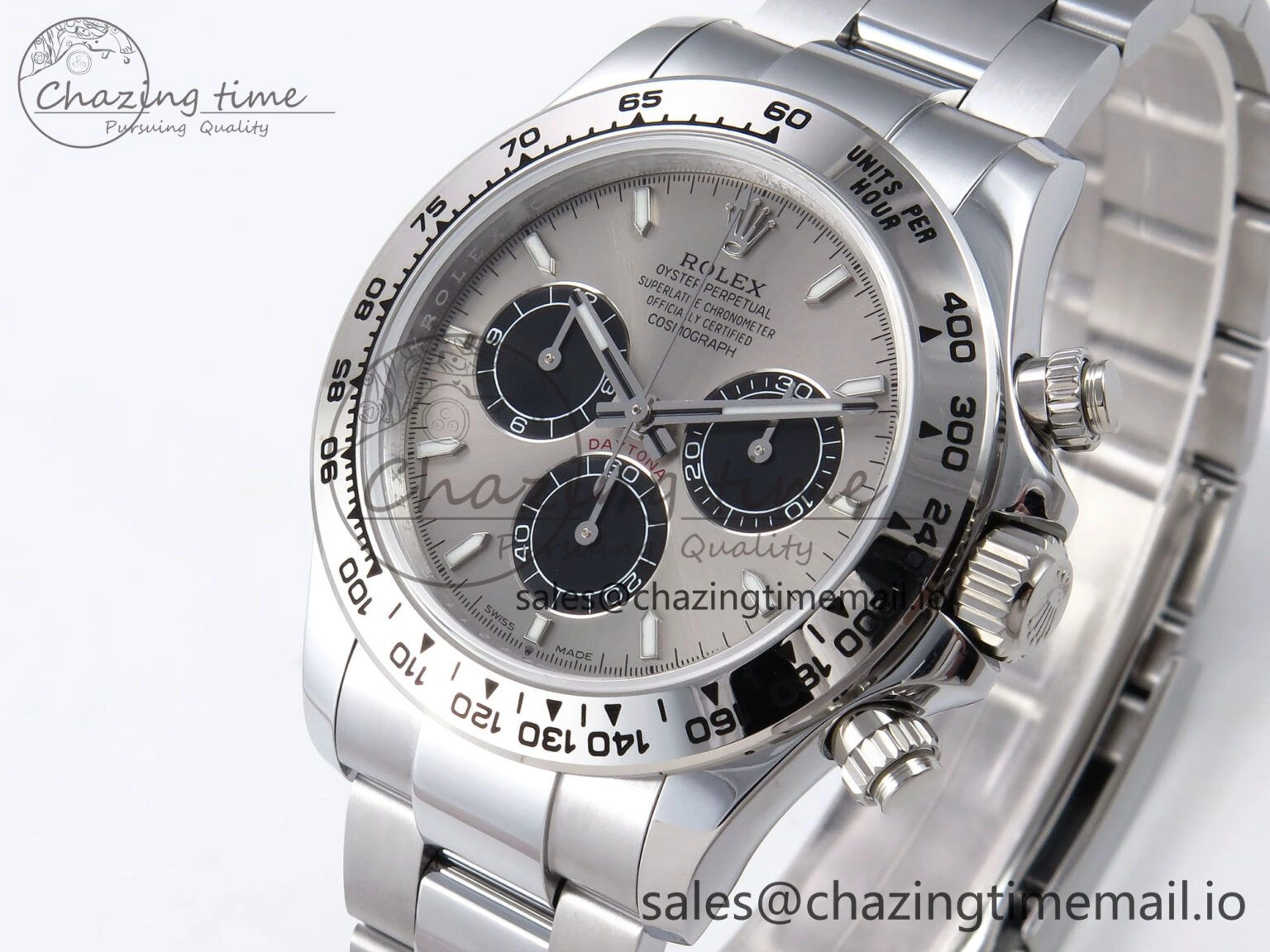 Daytona 126509 QF 1:1 Best Edition Gray Black Dial on SS Bracelet SH4131 V6 (Gain Weight）