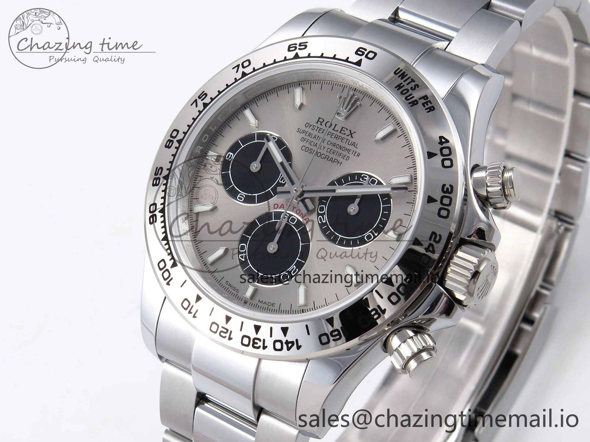 Daytona 126509 QF 1:1 Best Edition Gray Black Dial on SS Bracelet SH4131 V6 (Gain Weight）