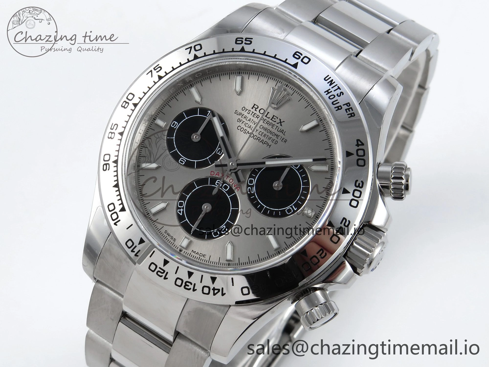Daytona 126509 QF 1:1 Best Edition Gray Black Dial on SS Braclet SH4131 V5