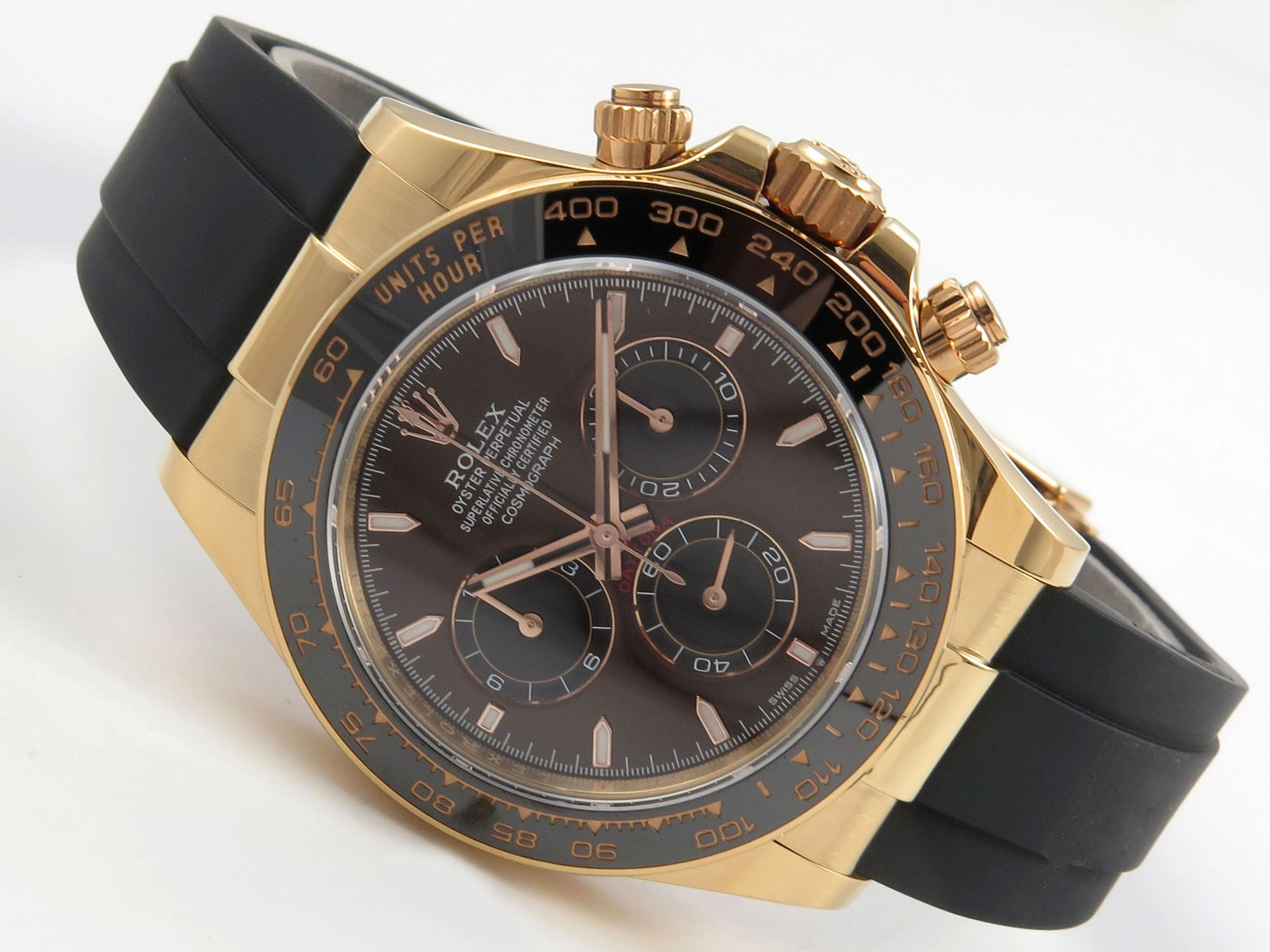 Daytona 126515 Gain Weight APSF 1:1 Best Edition Brown Dial Sticks Markers on Oysterflex Strap SH4131