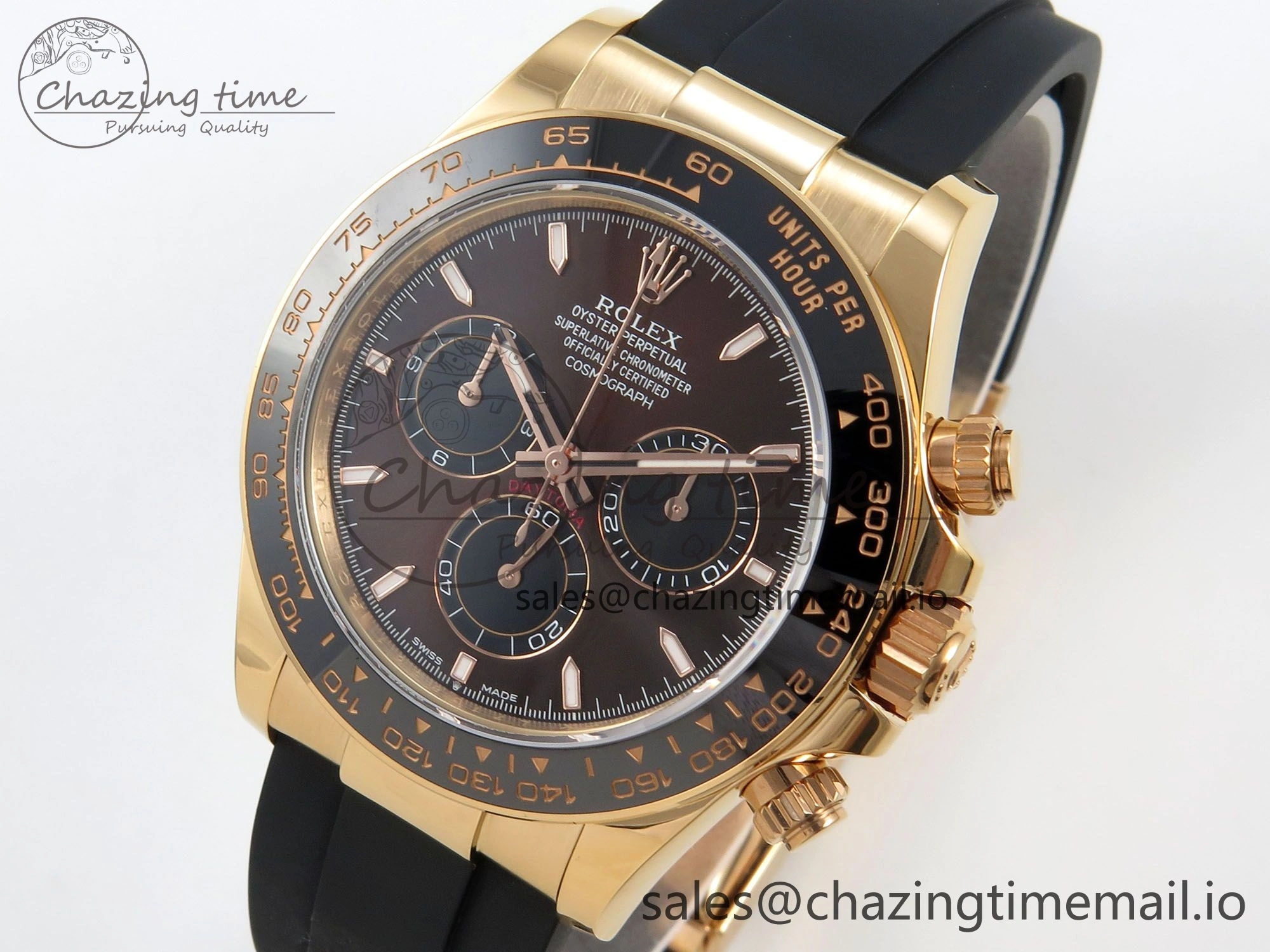 Daytona 126515 Gain Weight APSF 1:1 Best Edition Brown Dial Sticks Markers on Oysterflex Strap SH4131