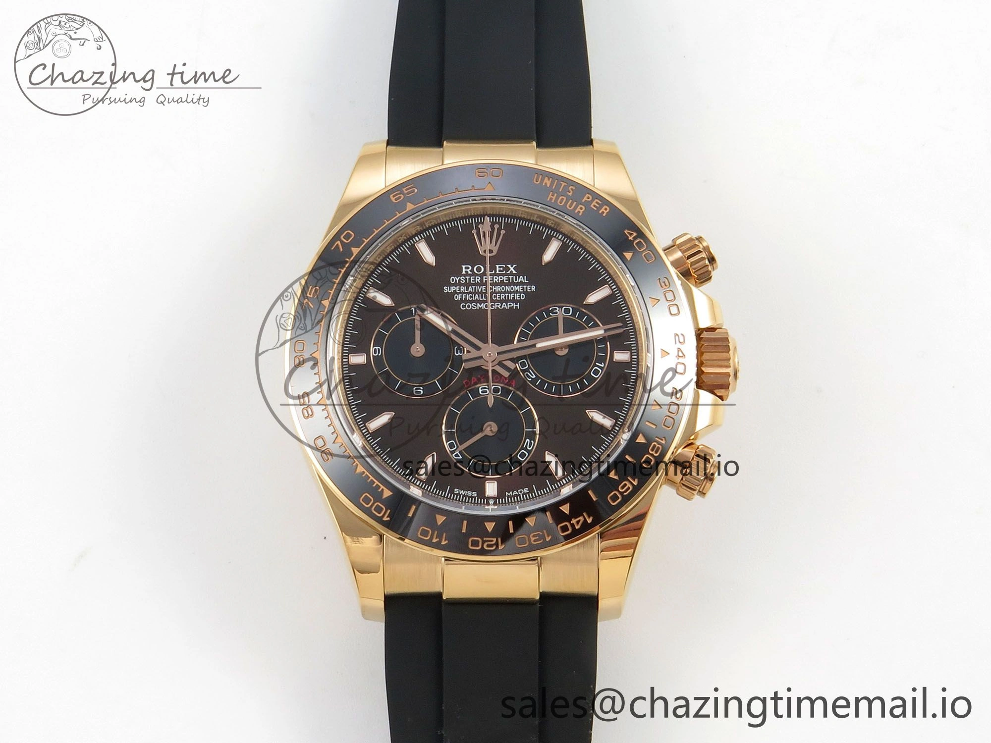 Daytona 126515 Gain Weight APSF 1:1 Best Edition Brown Dial Sticks Markers on Oysterflex Strap SH4131