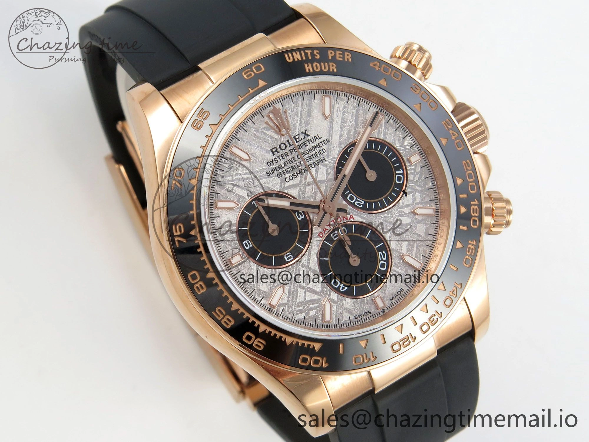 Daytona 126515 Gain Weight SWF 1:1 Best Edition Meteorite Dial Sticks Markers on Oysterflex Strap SH4131