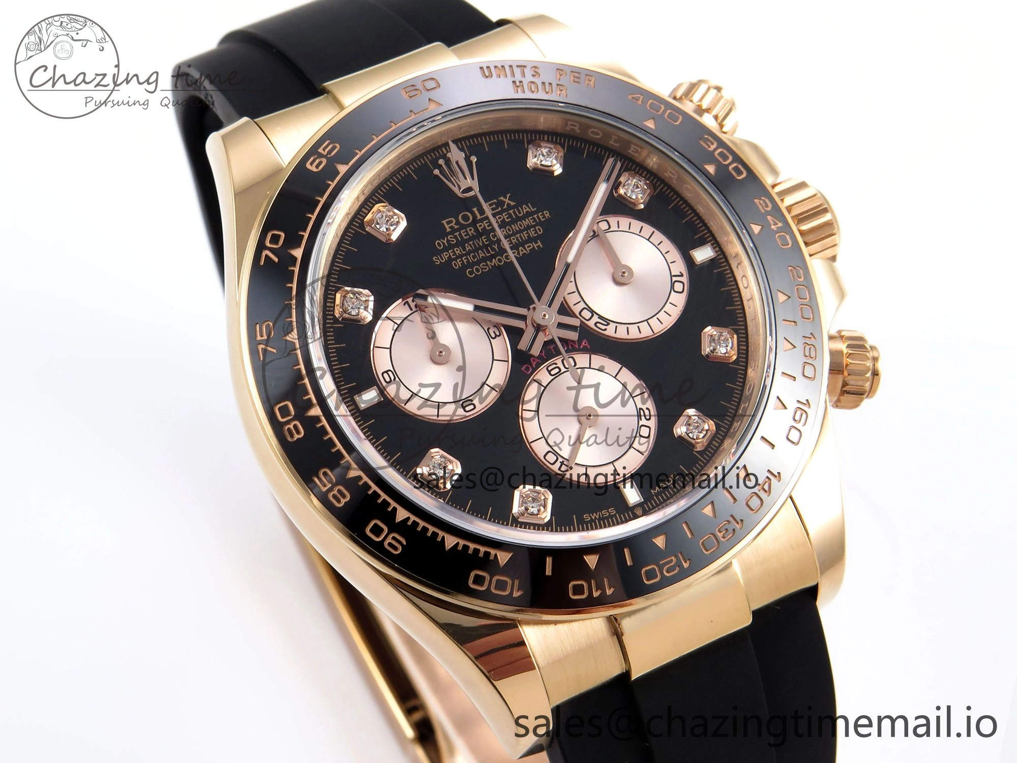 Daytona 126515 LN APSF 1:1 Best Edition Black Diamonds Dial on Oysterflex Strap SH4131（Gain Weight）