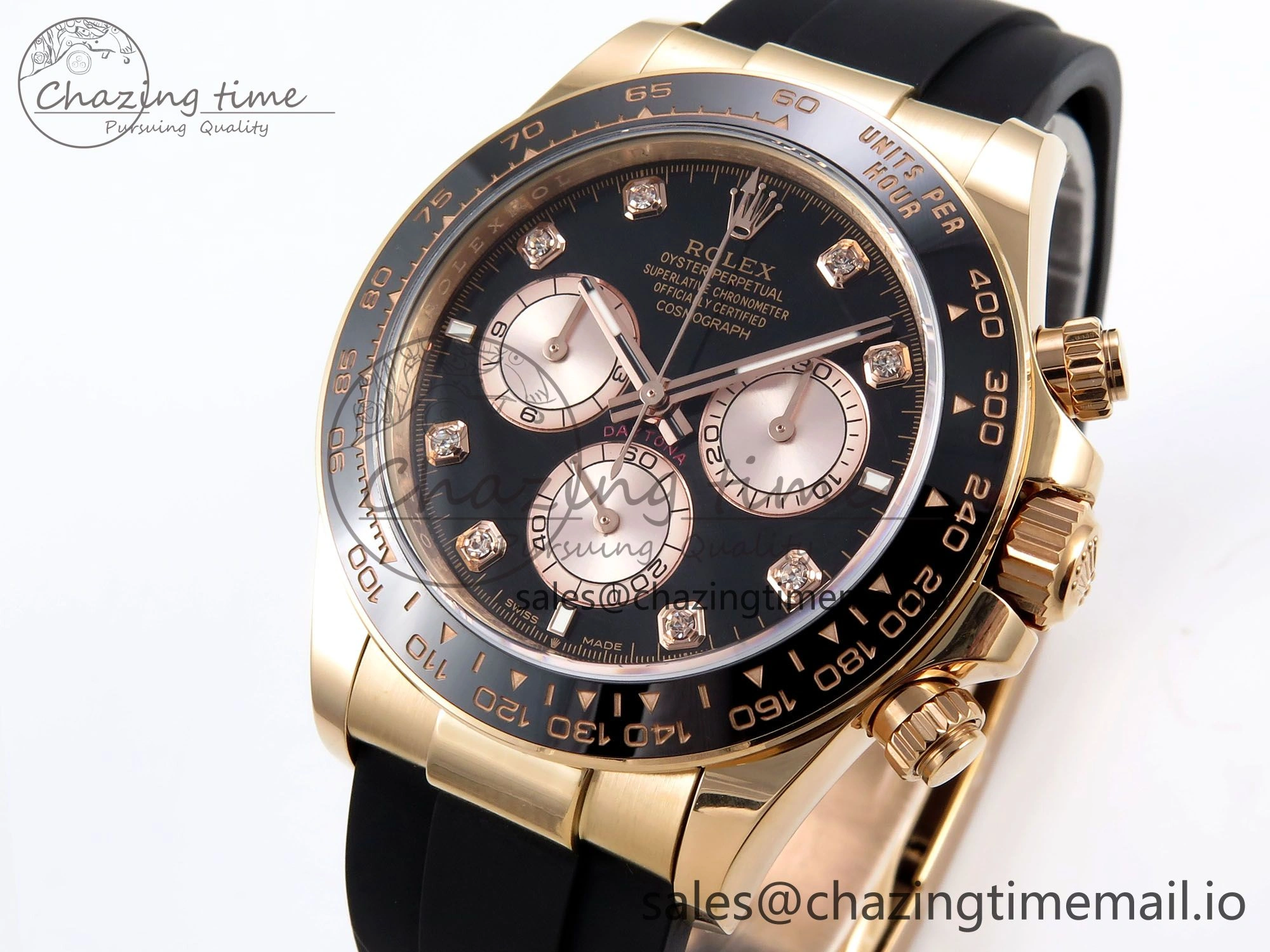 Daytona 126515 LN APSF 1:1 Best Edition Black Diamonds Dial on Oysterflex Strap SH4131（Gain Weight）