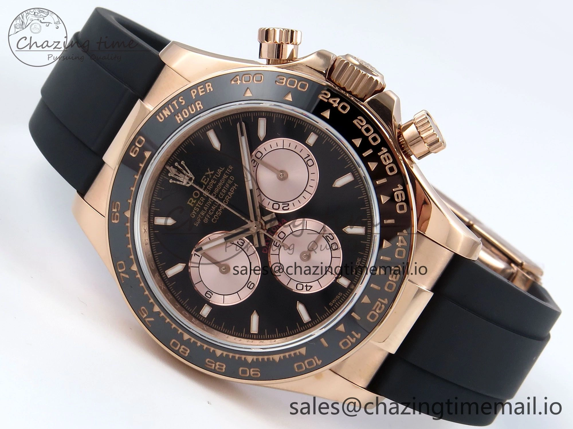 Daytona 126515 QF 1:1 Best Edition Black RG Dial on Oysterflex Strap SH4131 V5