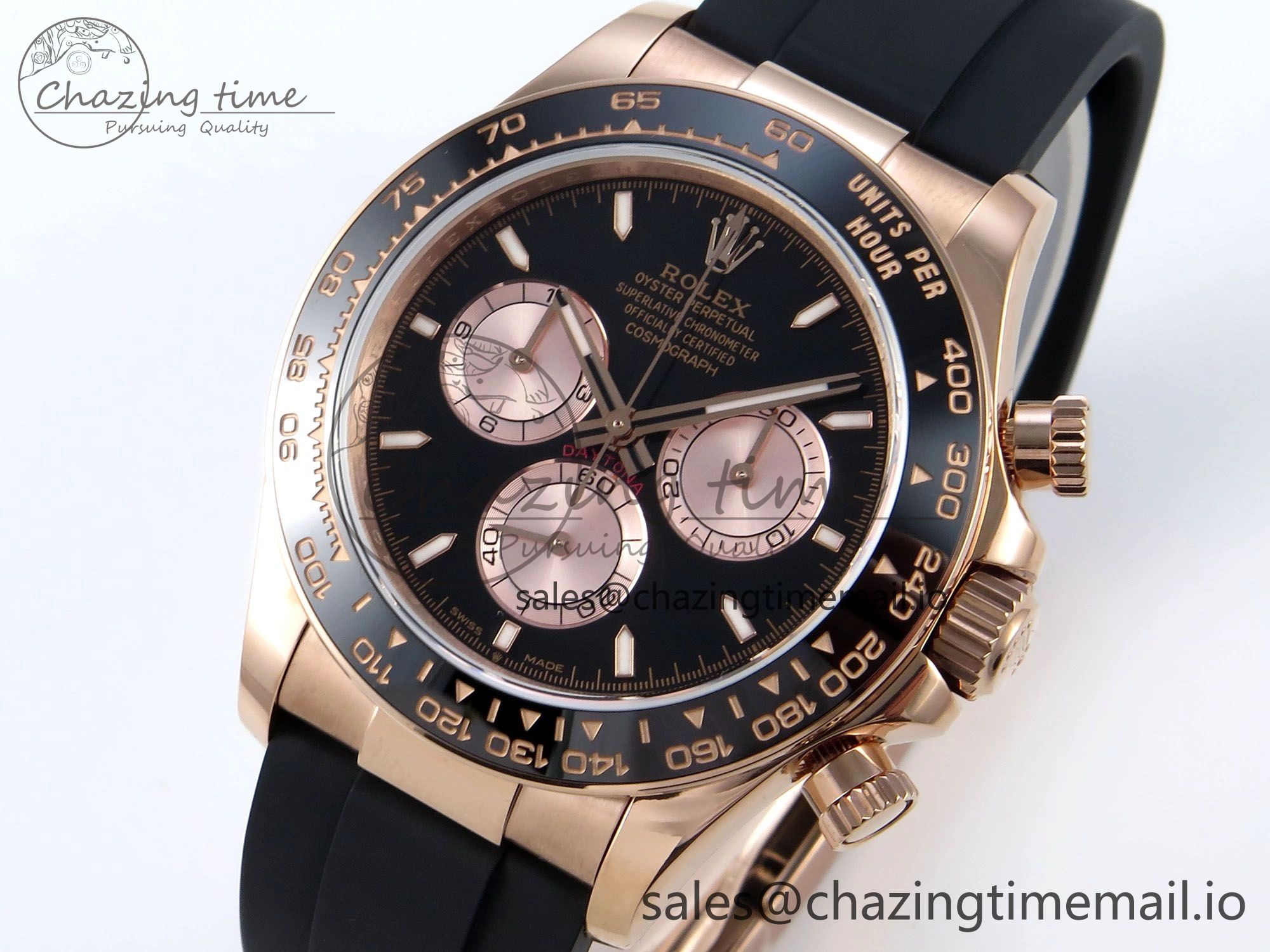 Daytona 126515 QF 1:1 Best Edition Black RG Dial on Oysterflex Strap SH4131 V5