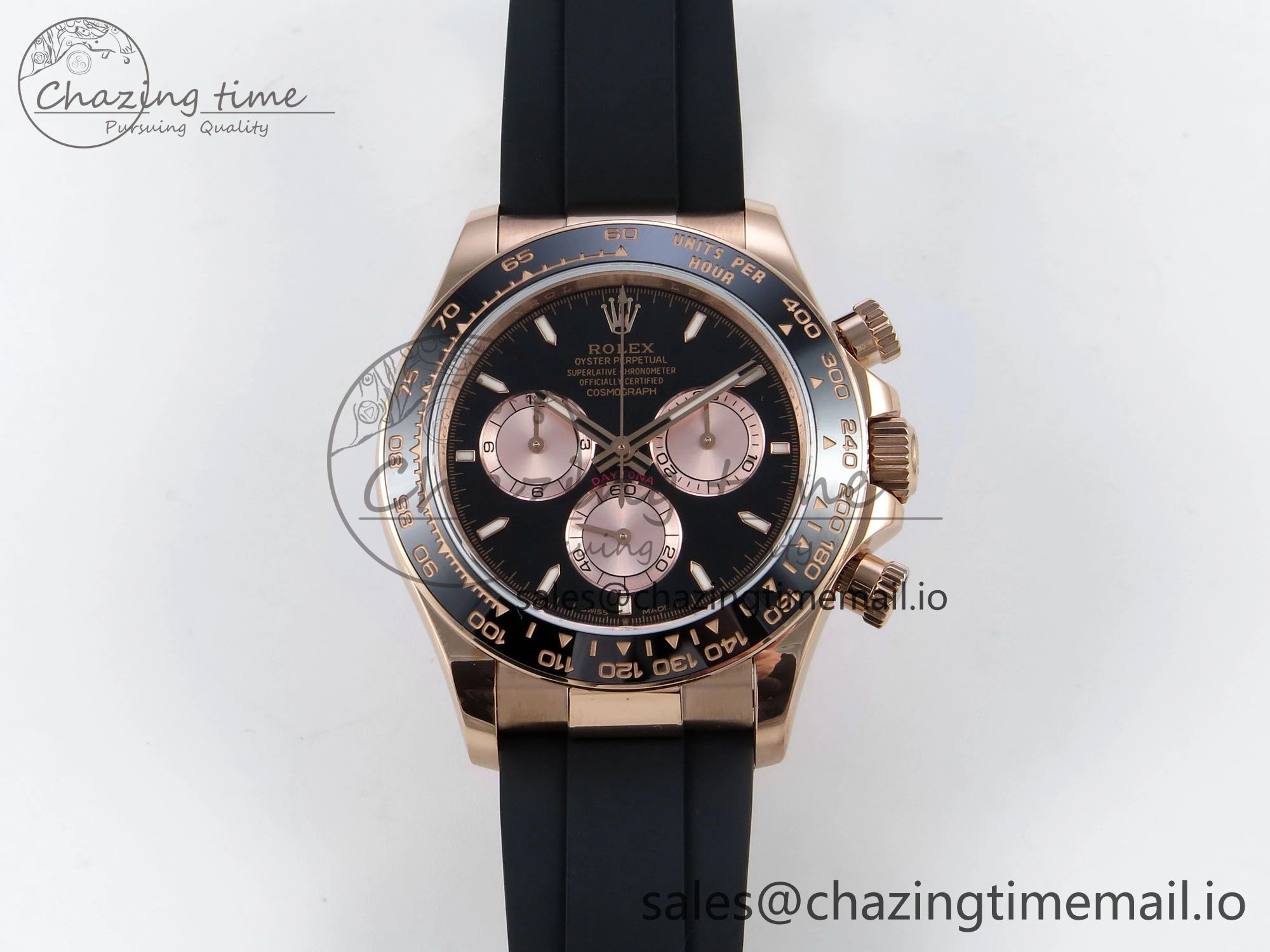 Daytona 126515 QF 1:1 Best Edition Black RG Dial on Oysterflex Strap SH4131 V5