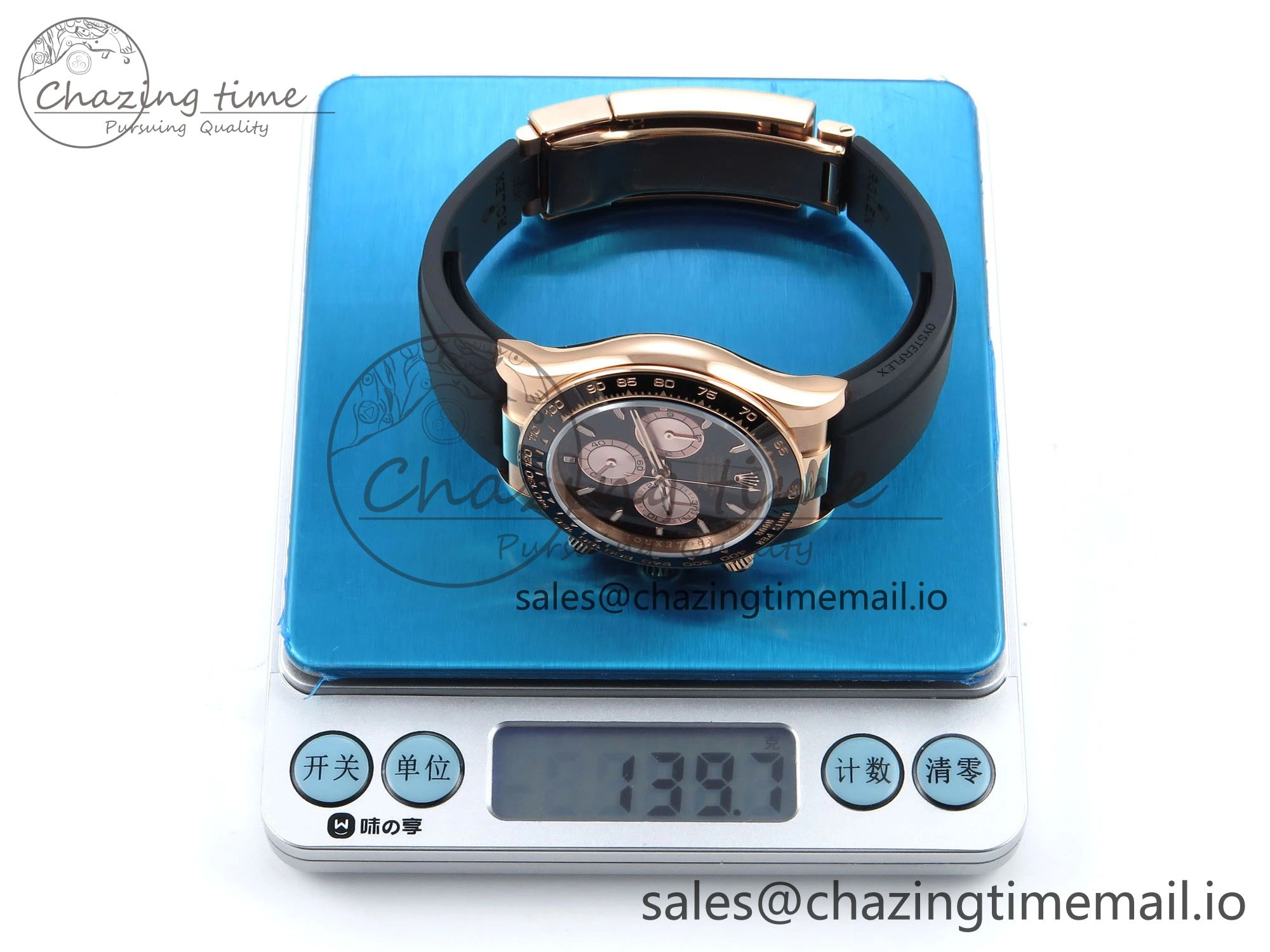 Daytona 126515 QF 1:1 Best Edition Black RG Dial on Oysterflex Strap SH4131 V6 （Gain Weight）