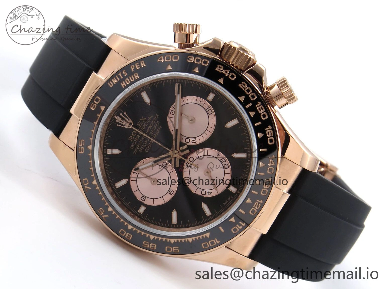 Daytona 126515 QF 1:1 Best Edition Black RG Dial on Oysterflex Strap SH4131 V6 （Gain Weight）