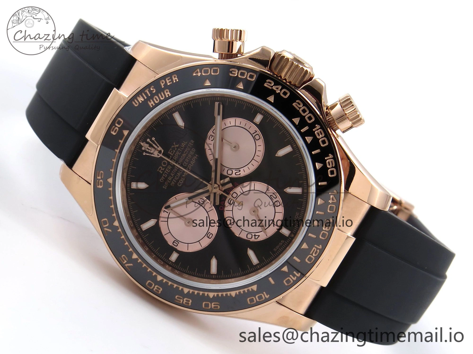 Daytona 126515 QF 1:1 Best Edition Black RG Dial on Oysterflex Strap SH4131 V6 （Gain Weight）