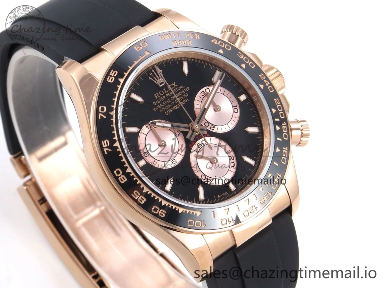 Daytona 126515 QF 1:1 Best Edition Black RG Dial on Oysterflex Strap SH4131 V6 （Gain Weight）