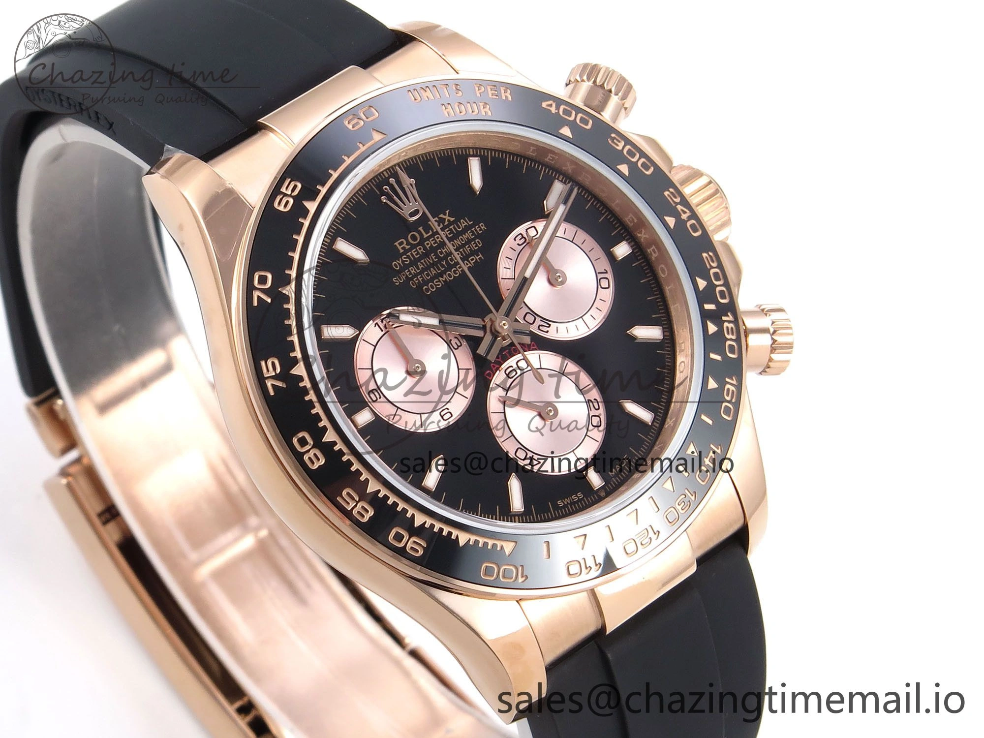 Daytona 126515 QF 1:1 Best Edition Black RG Dial on Oysterflex Strap SH4131 V6 （Gain Weight）