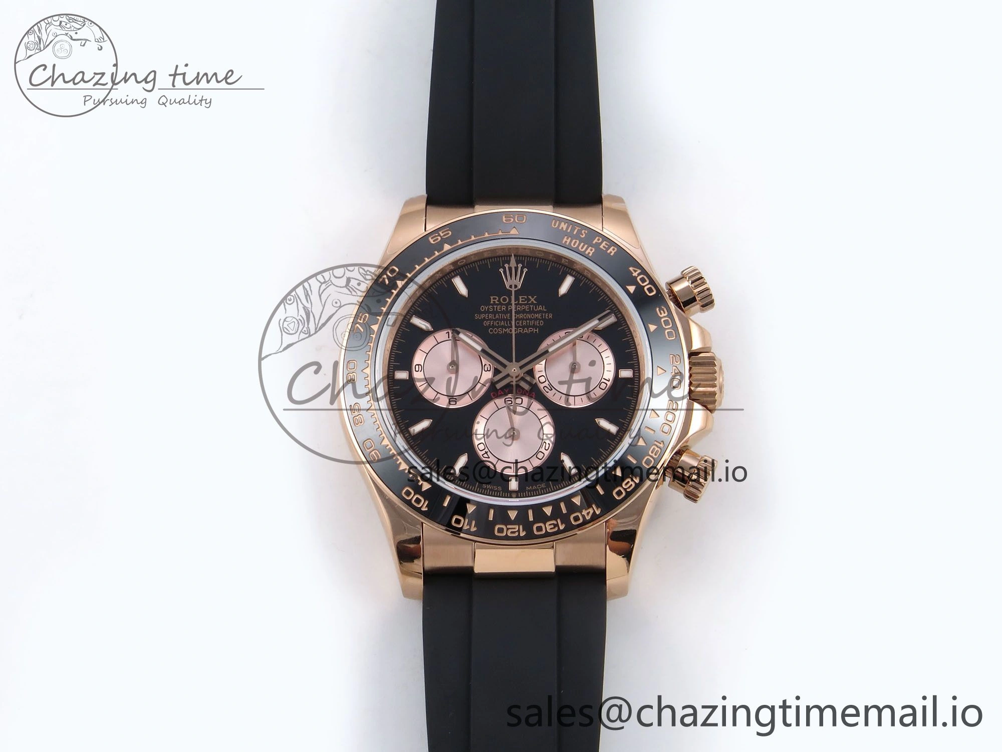 Daytona 126515 QF 1:1 Best Edition Black RG Dial on Oysterflex Strap SH4131 V6 （Gain Weight）