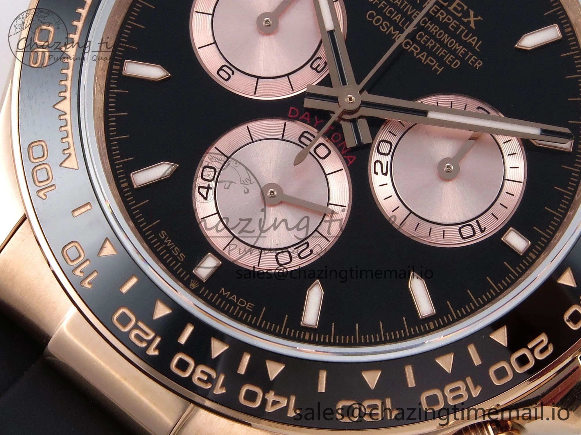 Daytona 126515 QF 1:1 Best Edition Black RG Dial on Oysterflex Strap SH4131 V6 （Gain Weight）