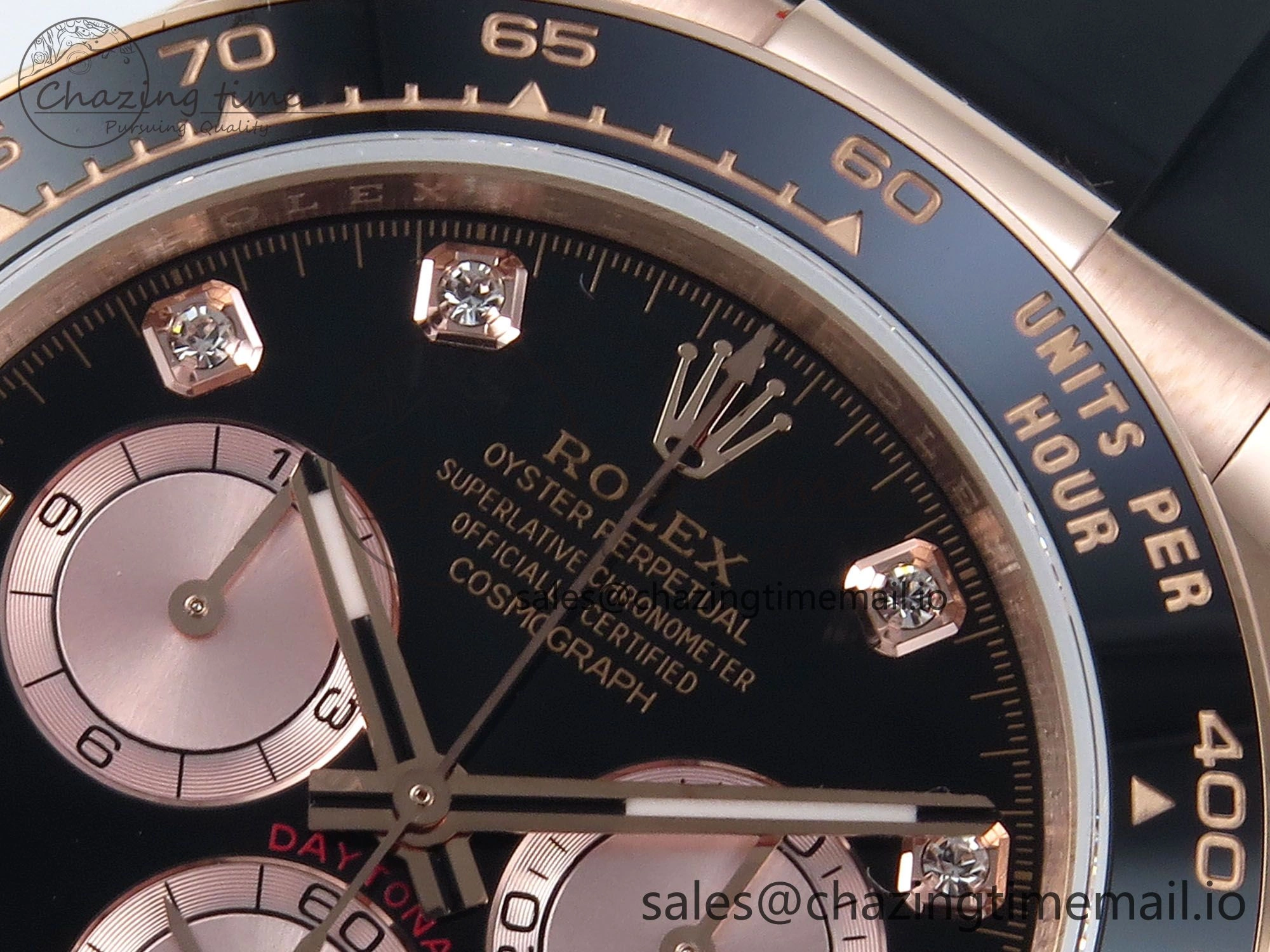 Daytona 126515 QF 1:1 Best Edition Black RG Diamonds Dial on Oysterflex Strap SH4131 V5