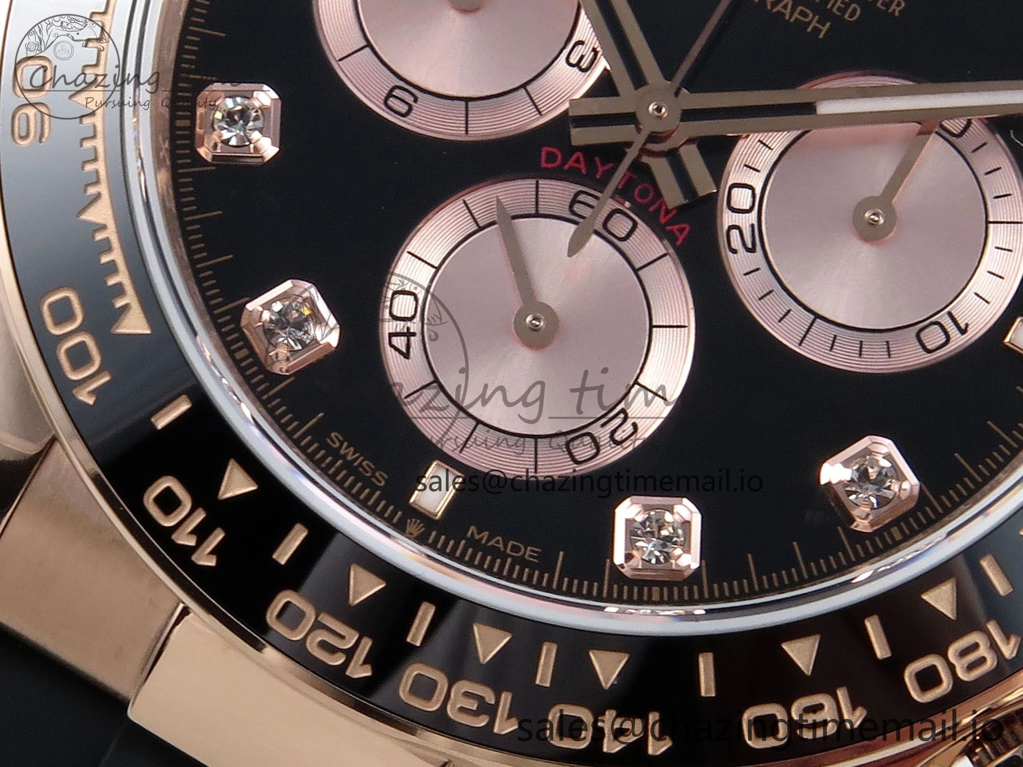 Daytona 126515 QF 1:1 Best Edition Black RG Diamonds Dial on Oysterflex Strap SH4131 V5