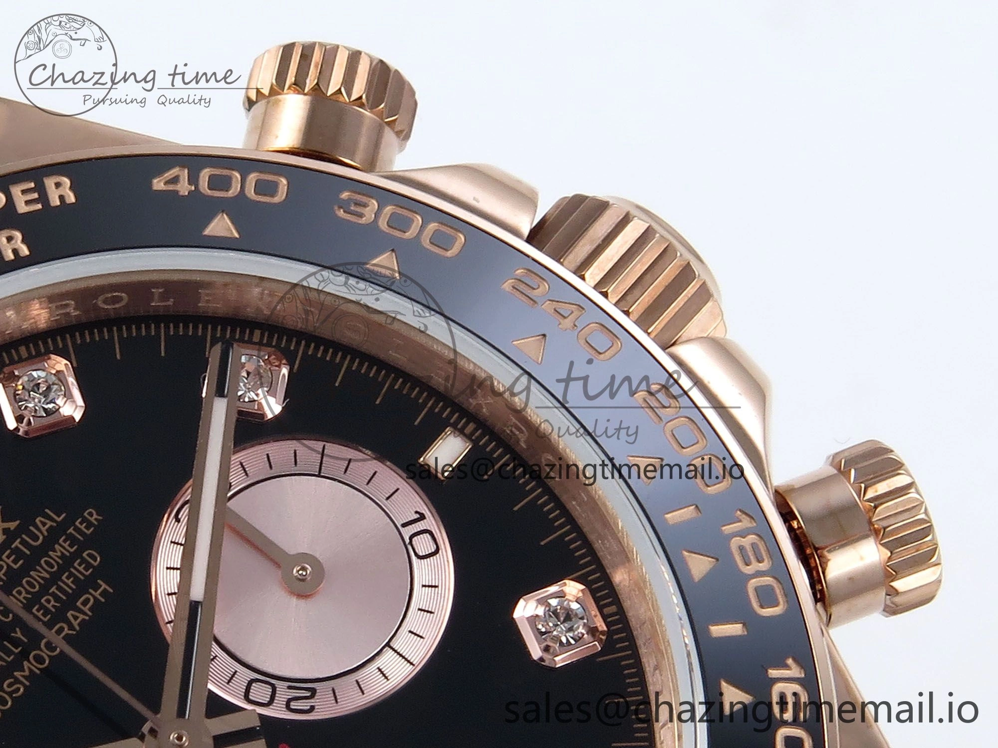 Daytona 126515 QF 1:1 Best Edition Black RG Diamonds Dial on Oysterflex Strap SH4131 V5