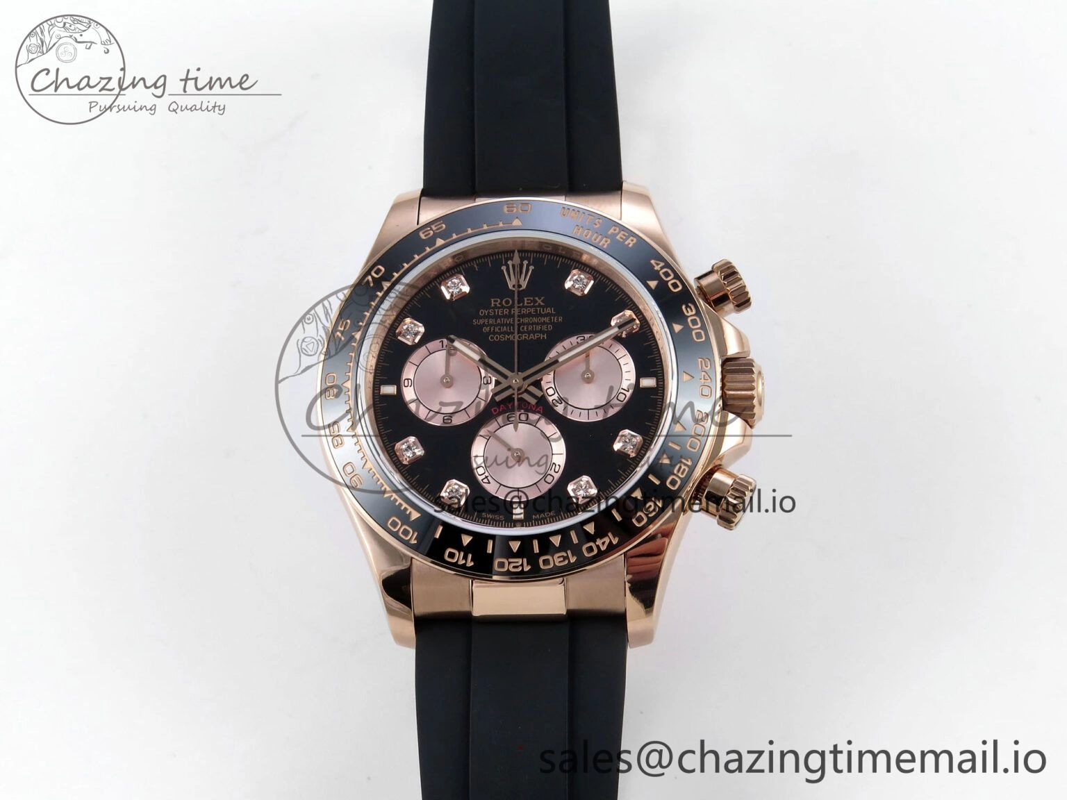 Daytona 126515 QF 1:1 Best Edition Black RG Diamonds Dial on Oysterflex Strap SH4131 V5