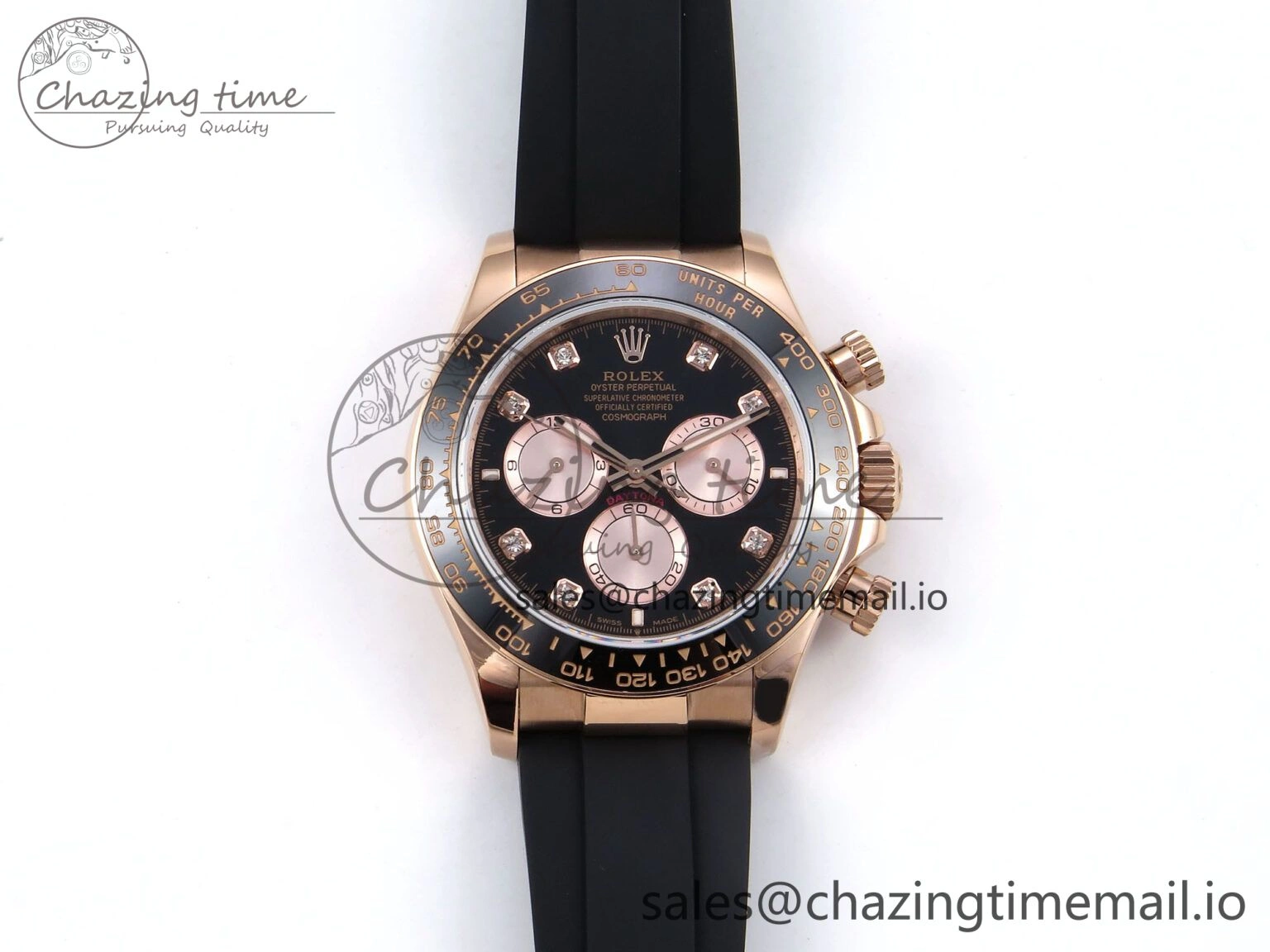 Daytona 126515 QF 1:1 Best Edition Black RG Diamonds Dial on Oysterflex Strap SH4131 V5