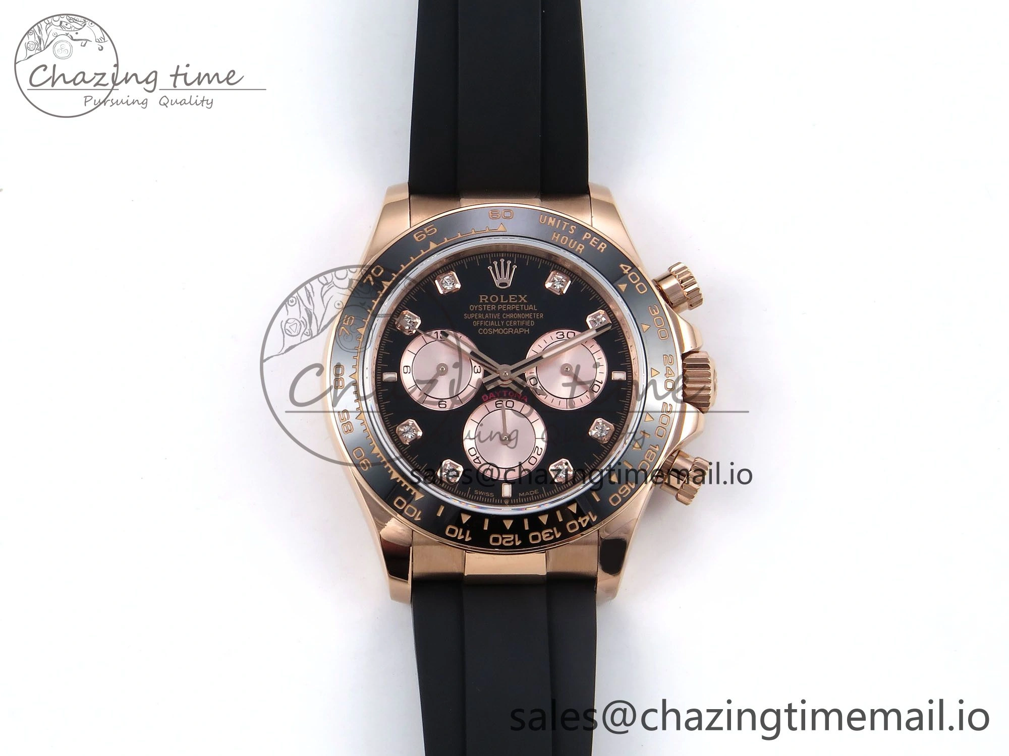 Daytona 126515 QF 1:1 Best Edition Black RG Diamonds Dial on Oysterflex Strap SH4131 V5