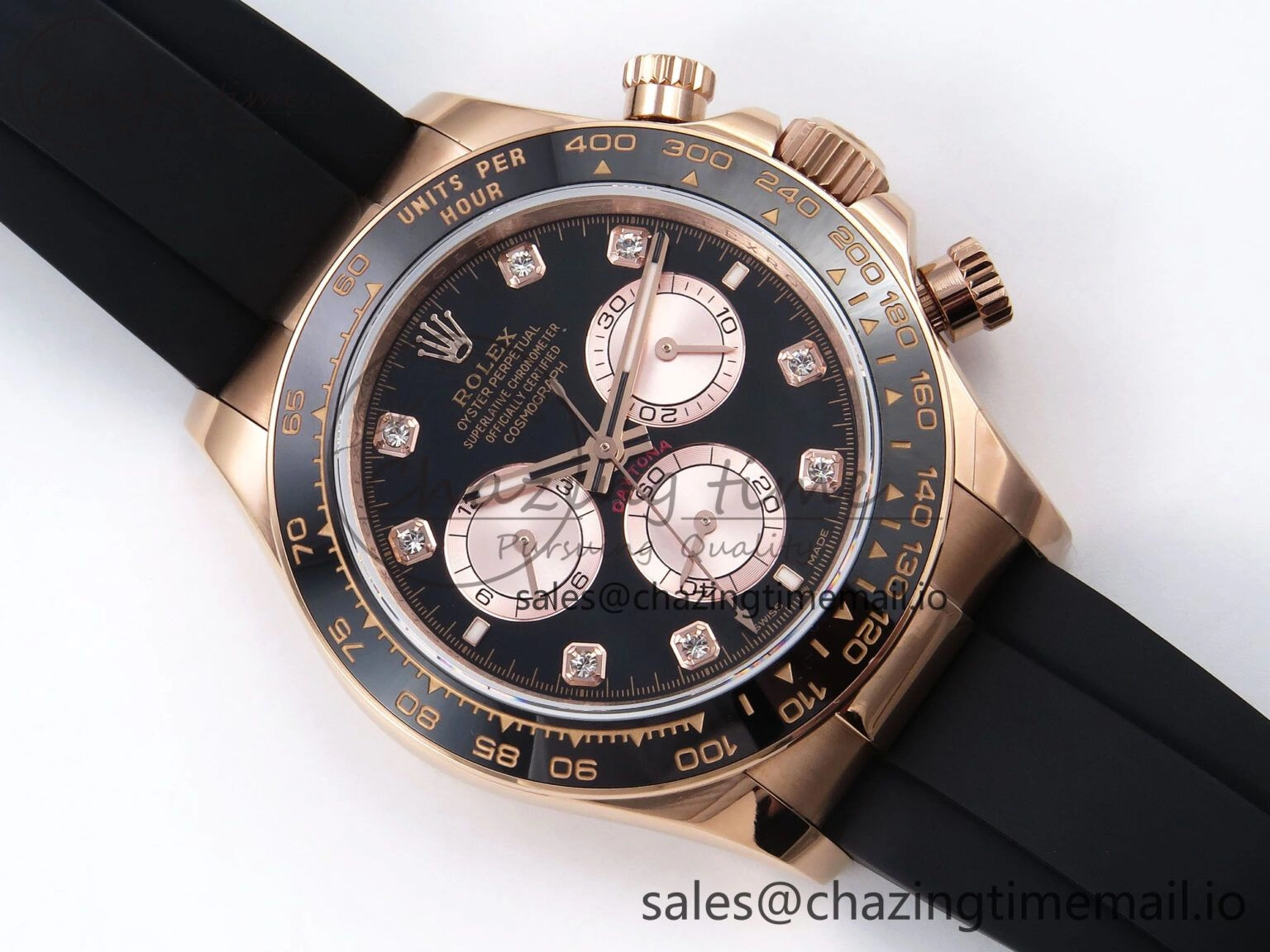 Daytona 126515 QF 1:1 Best Edition Black RG Diamonds Dial on Oysterflex Strap SH4131 V5