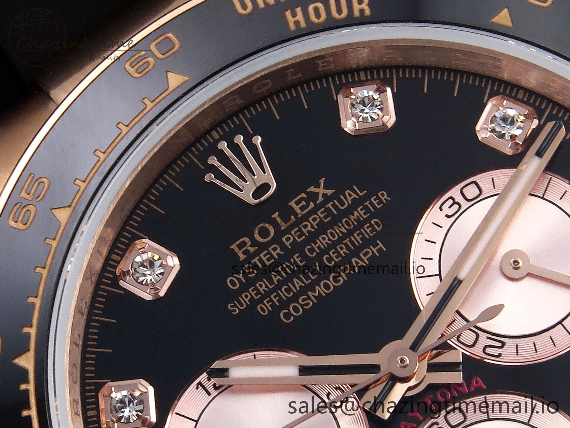 Daytona 126515 QF 1:1 Best Edition Black RG Diamonds Dial on Oysterflex Strap SH4131 V5