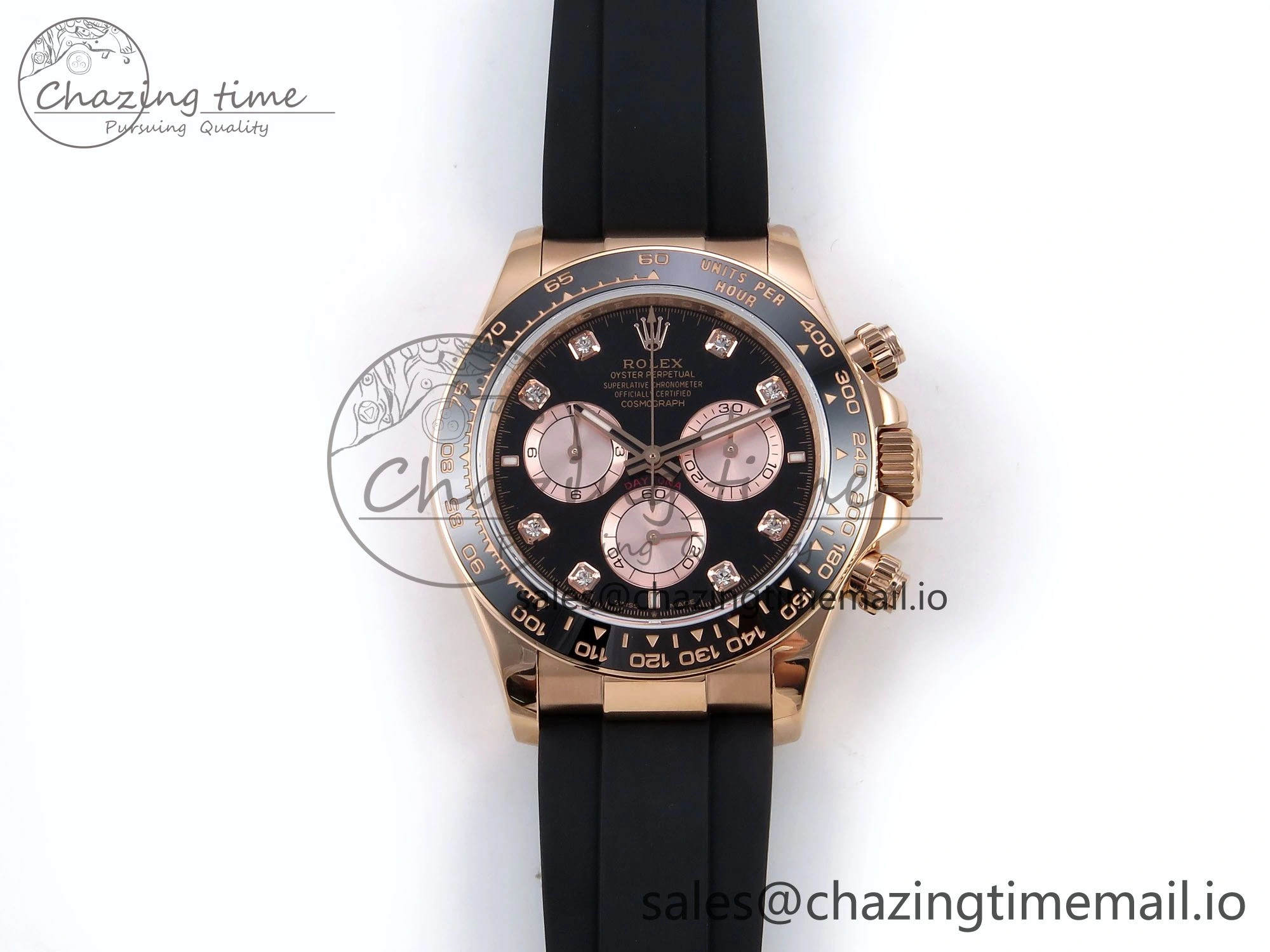 Daytona 126515 QF 1:1 Best Edition Black RG Diamonds Dial on Oysterflex Strap SH4131 V6（Gain Weight）