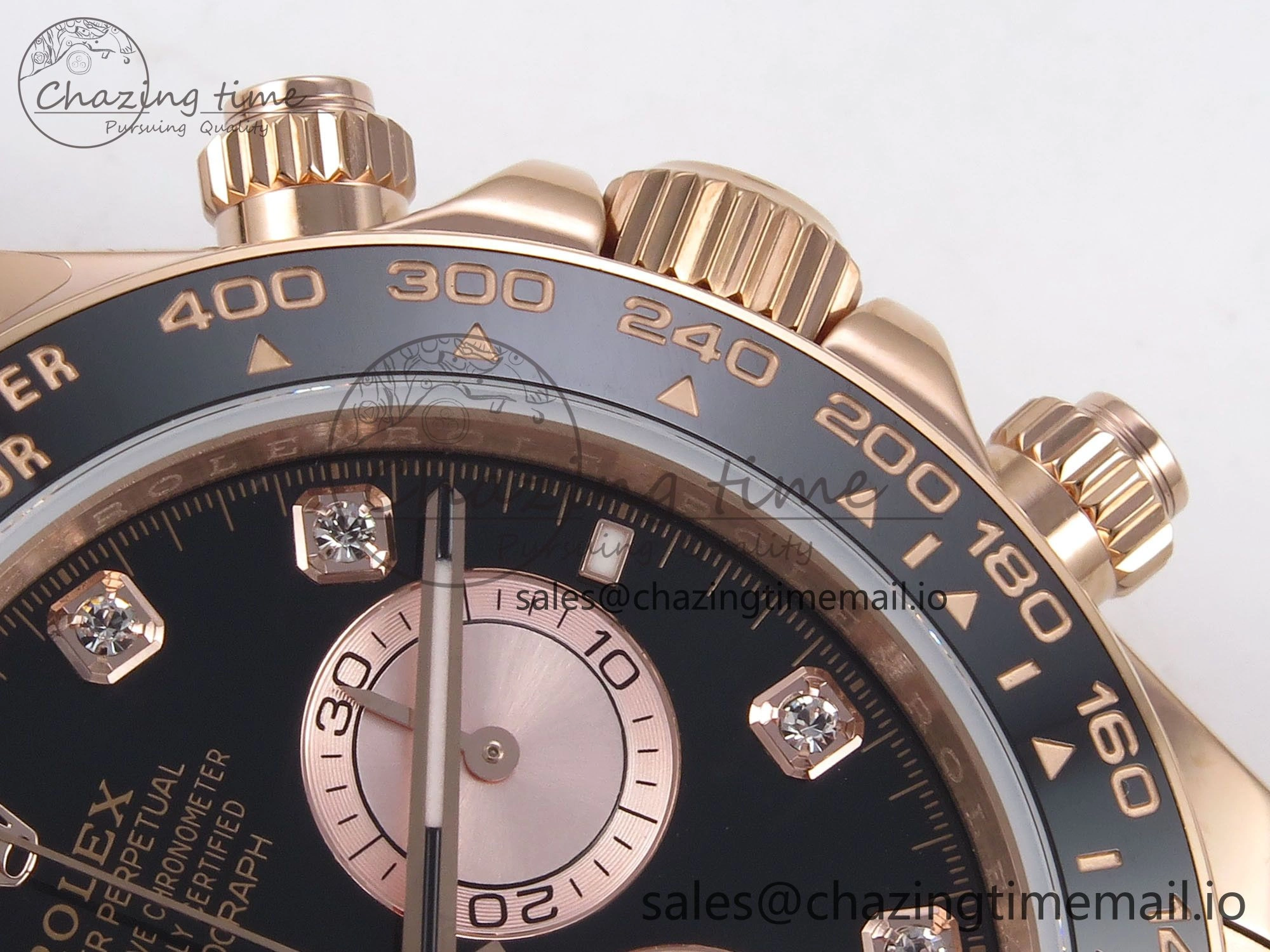 Daytona 126515 QF 1:1 Best Edition Black RG Diamonds Dial on Oysterflex Strap SH4131 V6（Gain Weight）