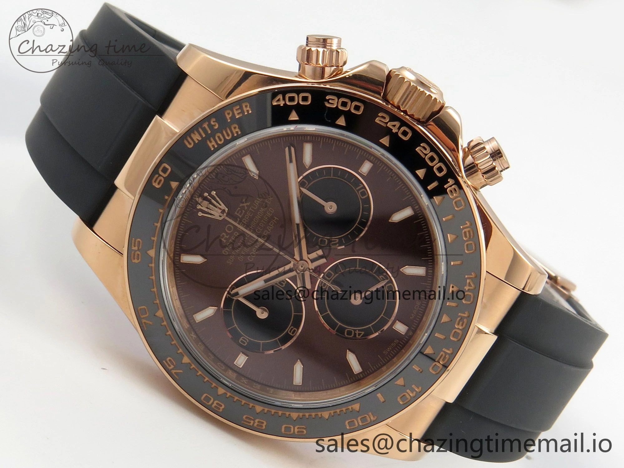 Daytona 126515 QF 1:1 Best Edition Brown Dial Stick Markers On Oystlerflex strap SH4131 V6（Gain Weight）