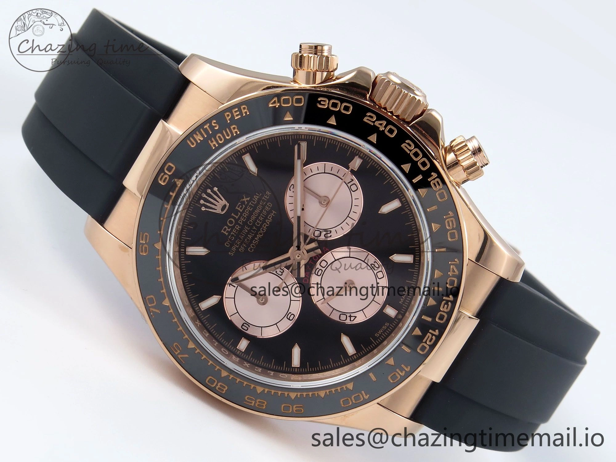 Daytona 126515 QF 1:1 Best Edition RG Black Dial on Oysterflex Strap QF4131 V10